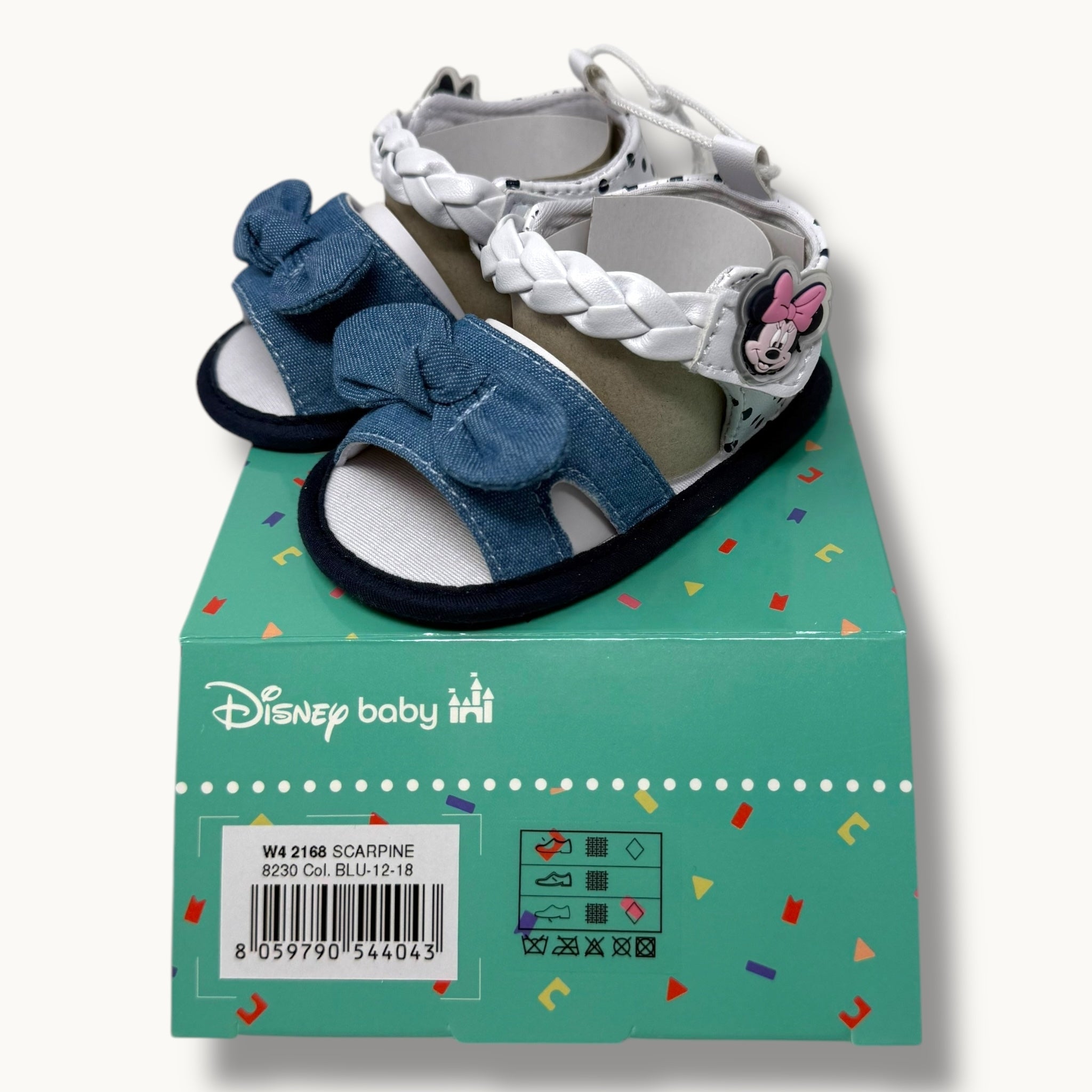 Disney - Sandaletto Aperto Femminuccia In Cotone Modello Jeans 0/18 Mesi Art. W42168