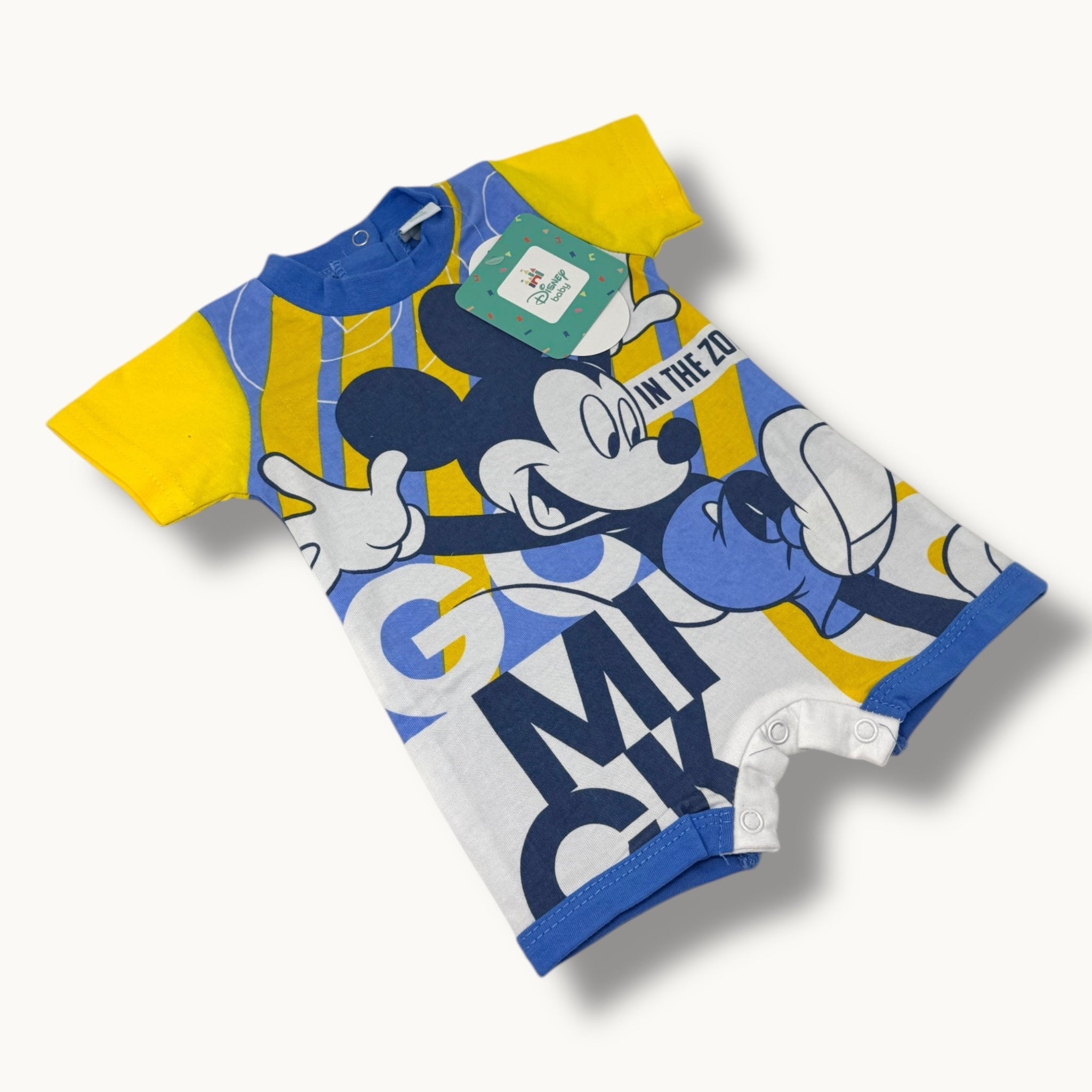 Ellepi Disney  Pagliaccetto Jersey Corto In Cotone 100% Stampa Disney (micky Mouse) Art. Wg8144