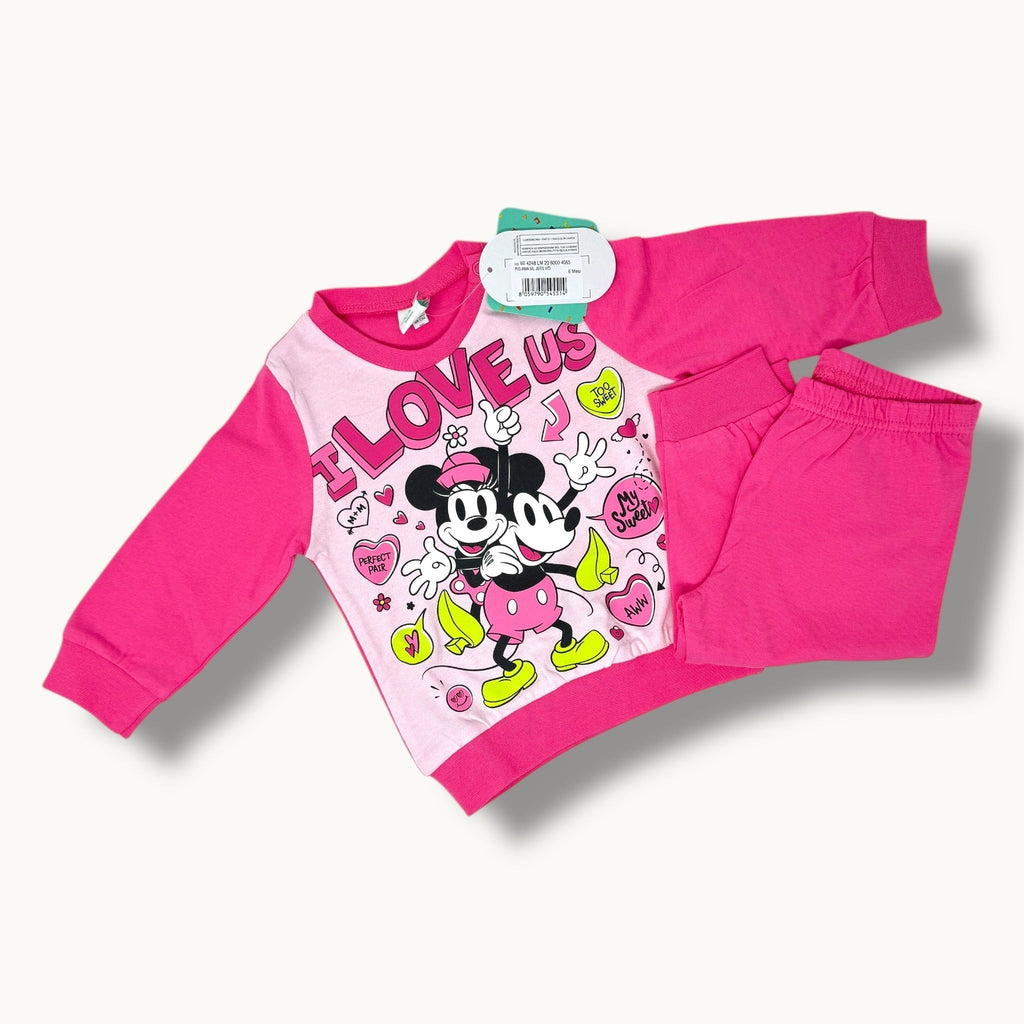 Disney - Pigiama Neonato Femminuccia In Cotone 100% Stampa Minnie Art. Wi4248