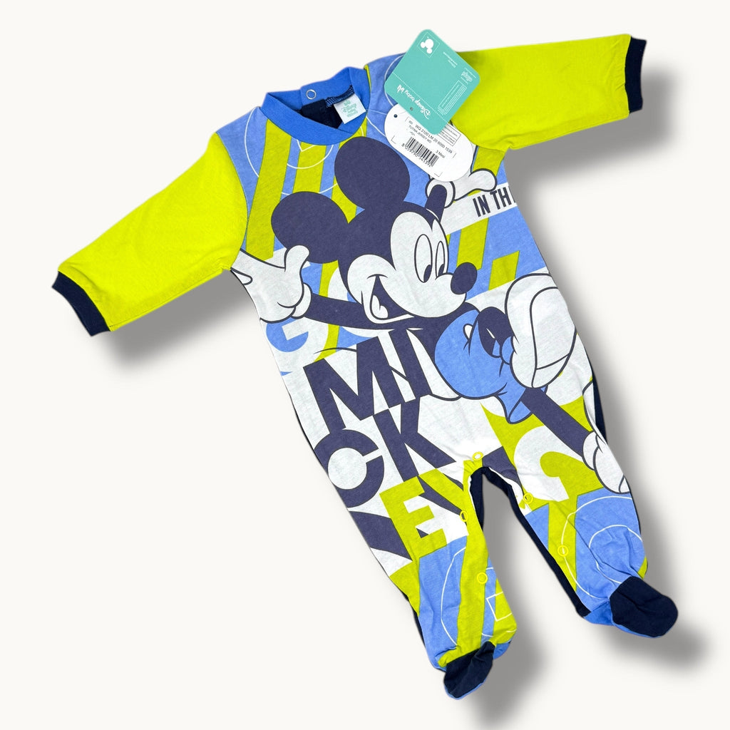 Disney - Tutina Jersey Lunga In Cotone 100% Stampa Disney (mickey Mouse)  Art. Wq3100