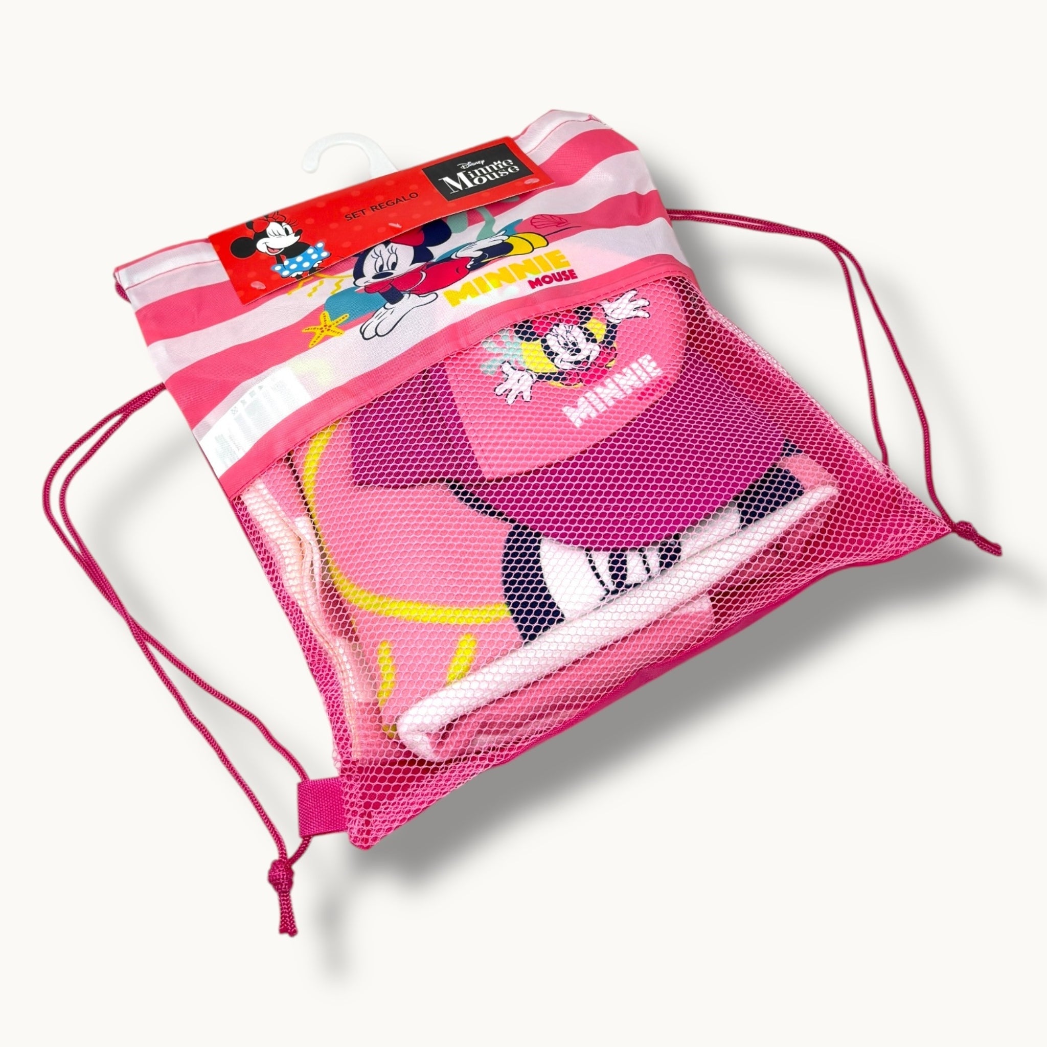 Ellepi Disney Set Regalo Mare 3 Pezzi (telo Mare+cappello+zaino) Stampa Minnie Mouse Art. Wr6006