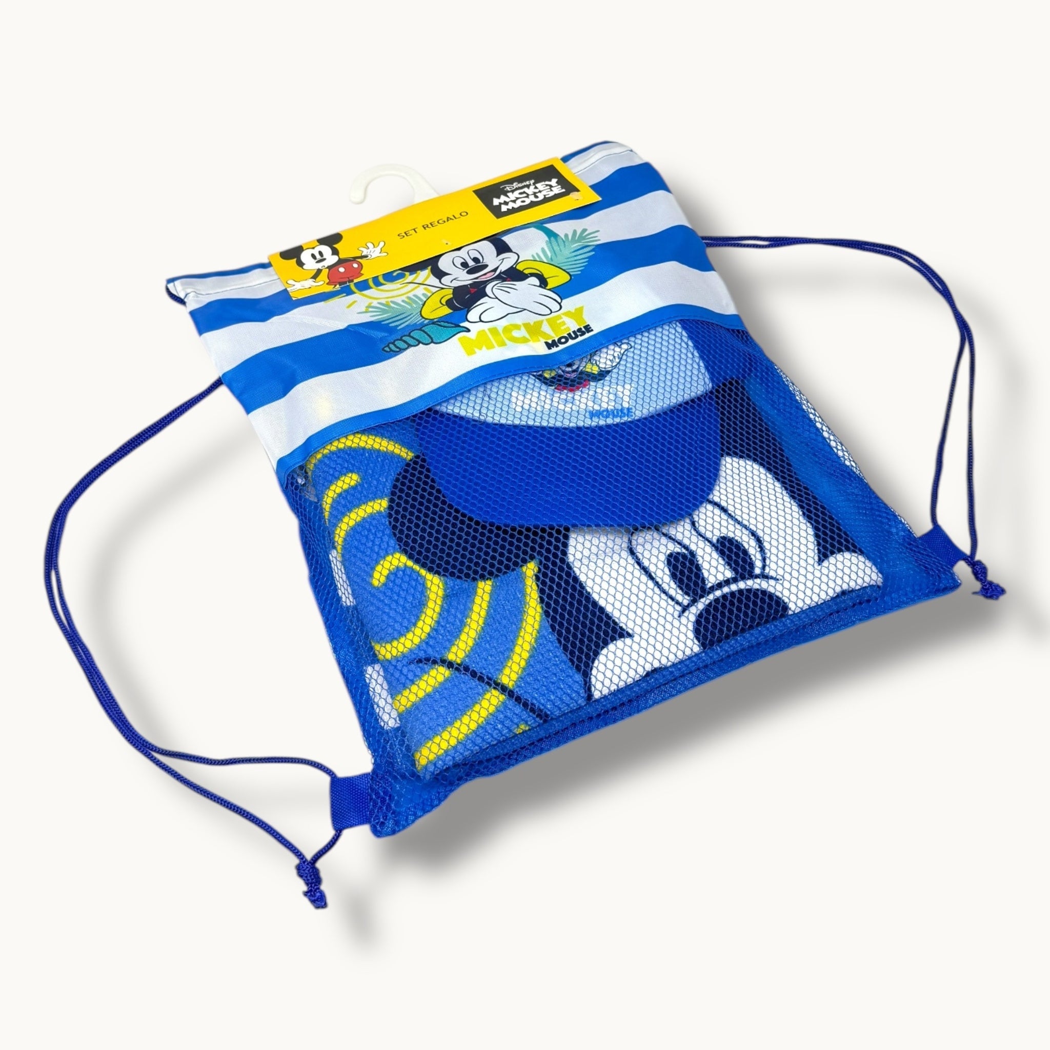 Ellepi Disney  Set Regalo Mare 3 Pezzi (telo Mare+cappello+zaino) Stampa Mickey Mouse Art. Wr6007