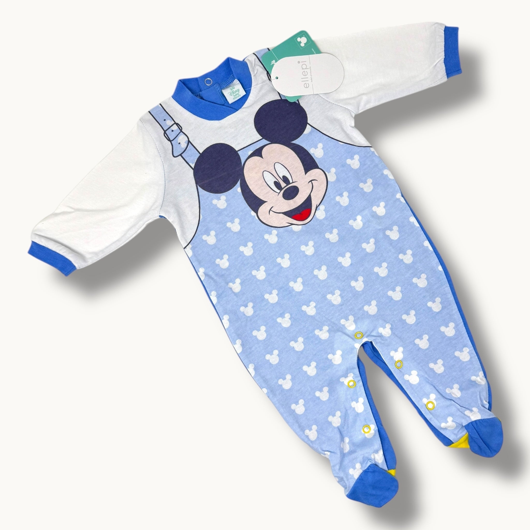 Disney - Tutina In Cotone Lunga 100% Stampa Disney Mickey Mouse Art. Wq3103