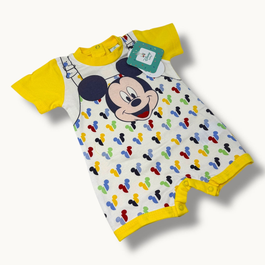 Ellepi Disney  Pagliaccetto Jersey Corto In Cotone 100% Stampa Disney (micky Mouse) Art. Wg8147