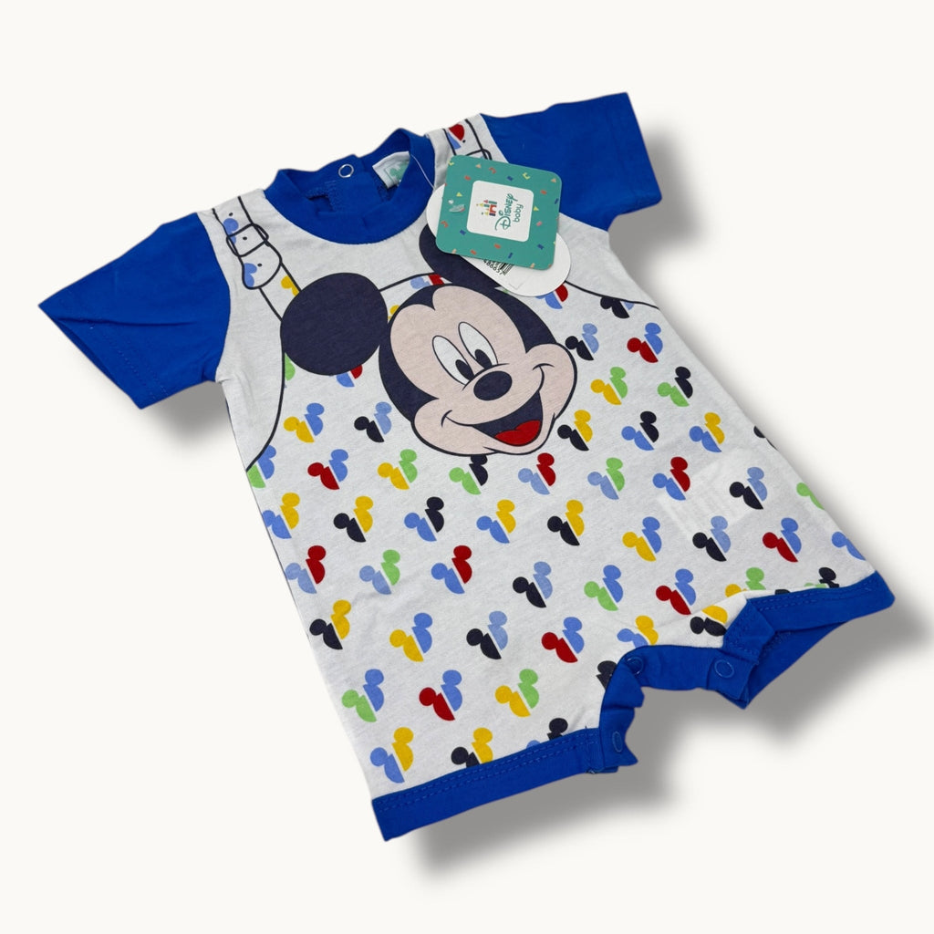 Ellepi Disney  Pagliaccetto Jersey Corto In Cotone 100% Stampa Disney (micky Mouse) Art. Wg8147