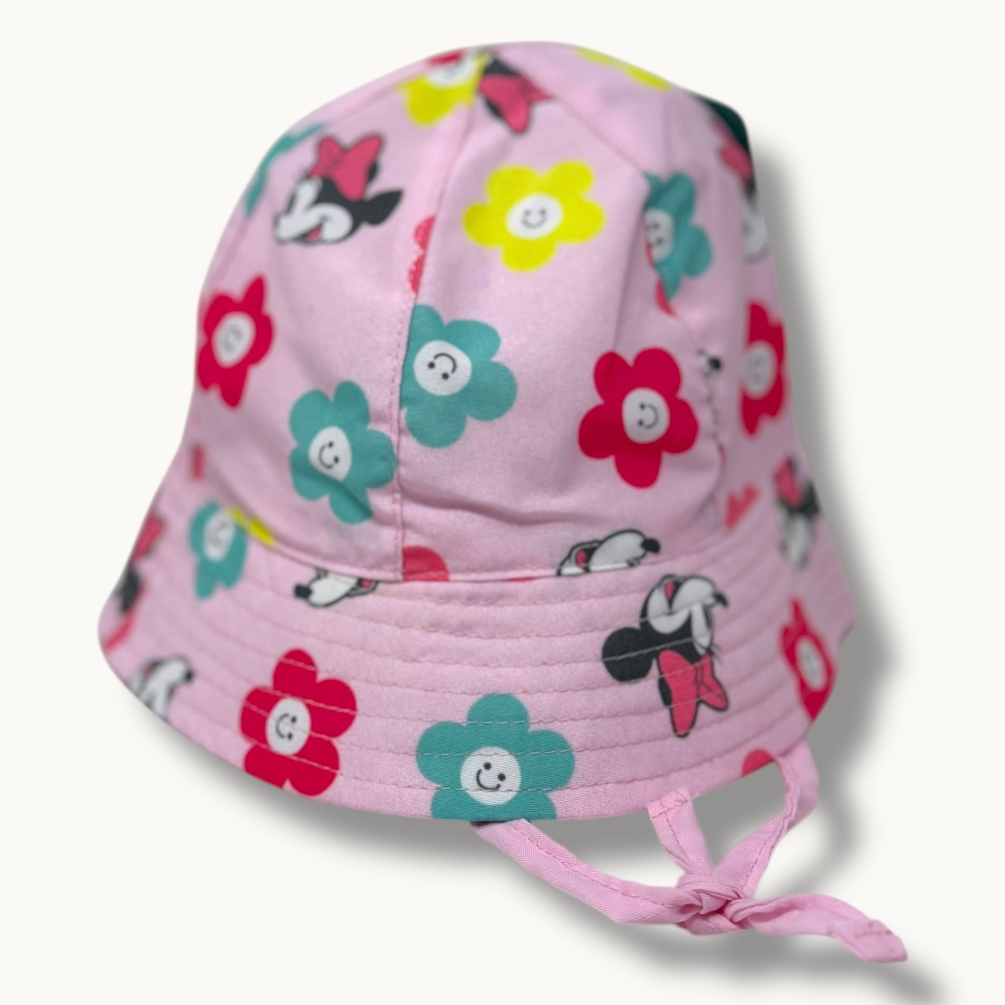 Ellepi Disney Cappello Mod. Pescatore Neonata In Puro Cotone Con Personaggi Disney Art. Wh0814