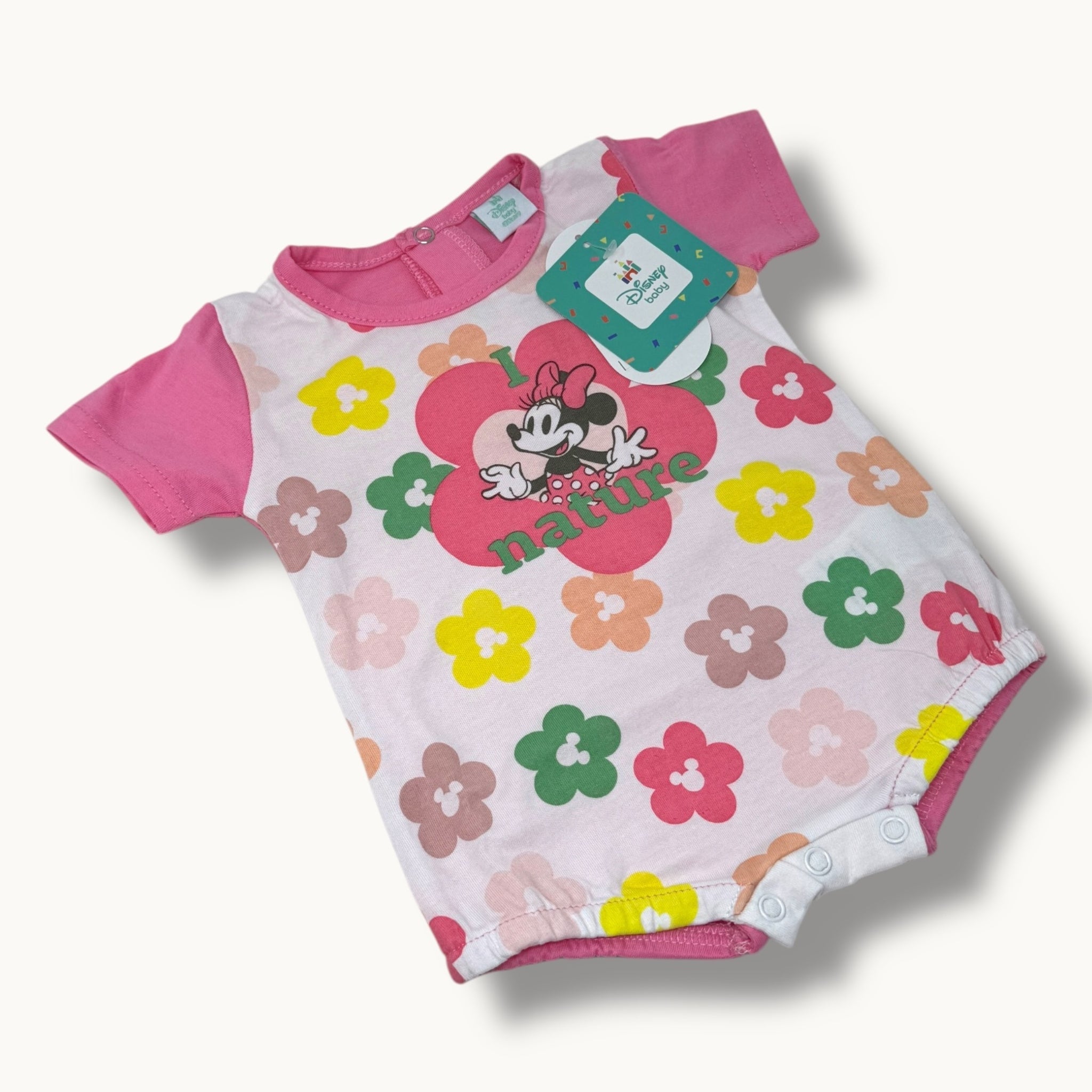 Ellepi Disney Pagliaccetto Jersey Corto In Cotone 100% Stampa Disney (minnie Mouse) Art. Wg8143