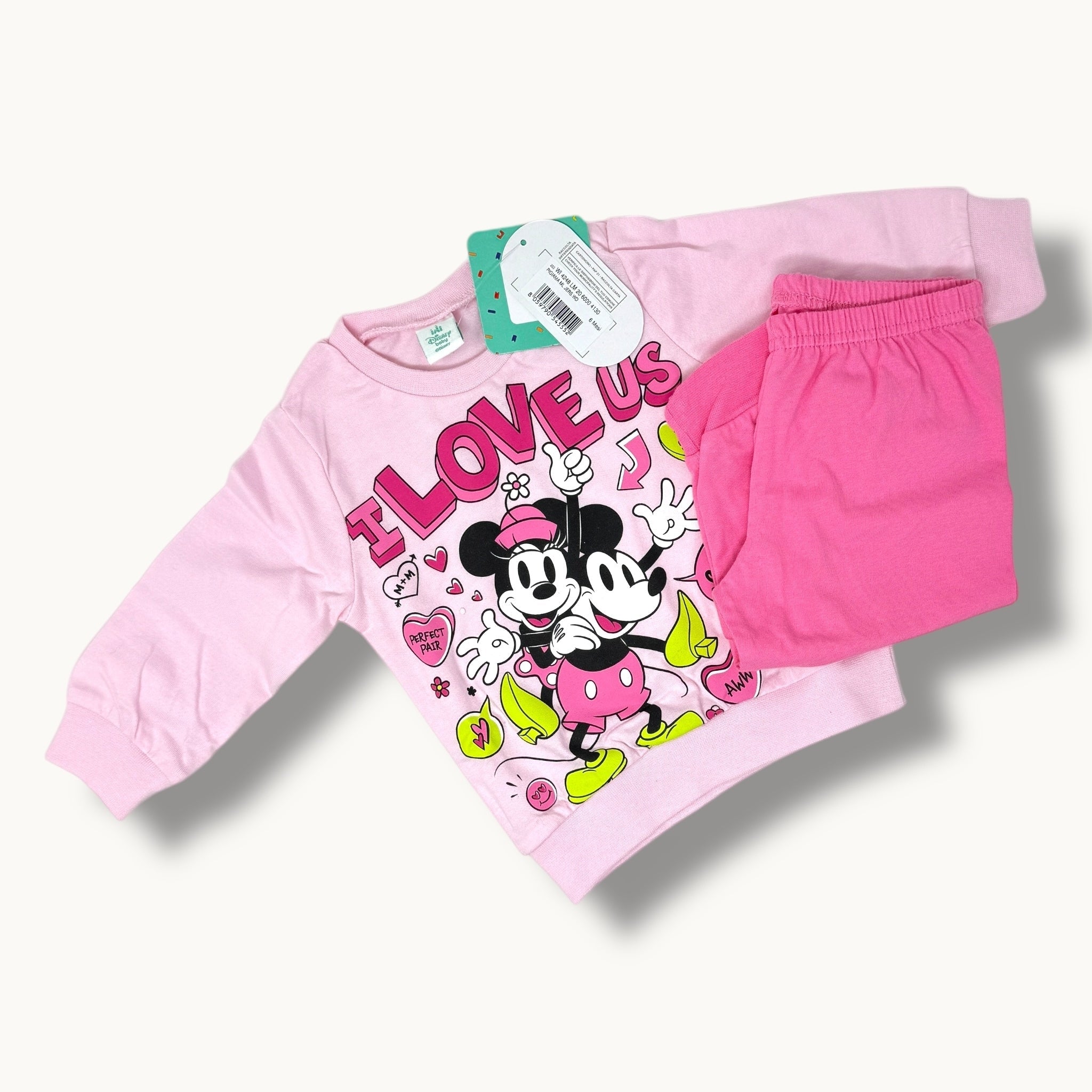 Disney - Pigiama Neonato Femminuccia In Cotone 100% Stampa Minnie Art. Wi4248