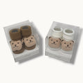 Ellepi Baby Idea Regalo Scarpina Con Applicazione (orsetto) Prima Nascita In Cotone Art. Ix4033