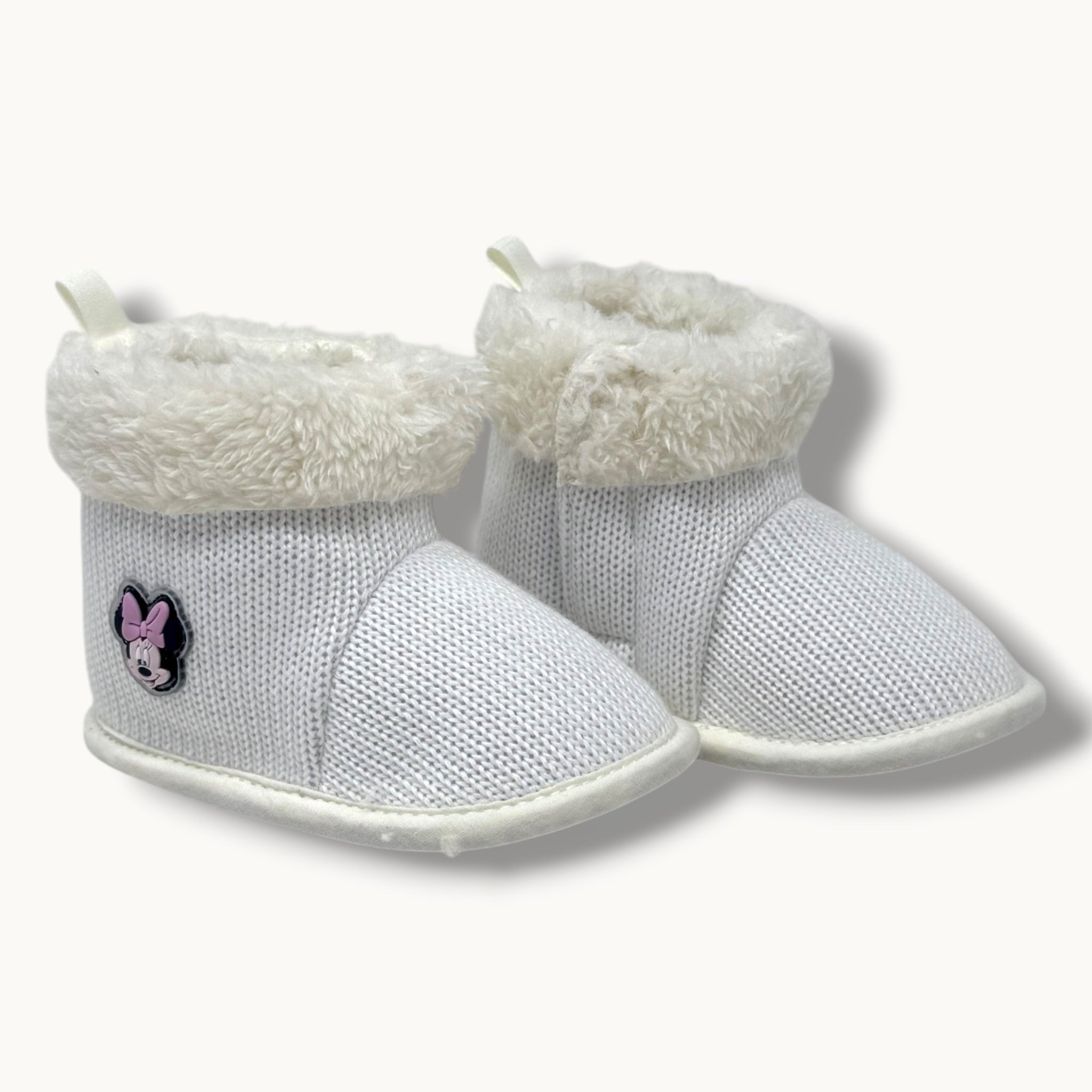 Ellepi Baby Disney Scarpina Baby Femminuccia Con Pellicciotto Chiusura A Strappo Minnie Mouse Art. W42178