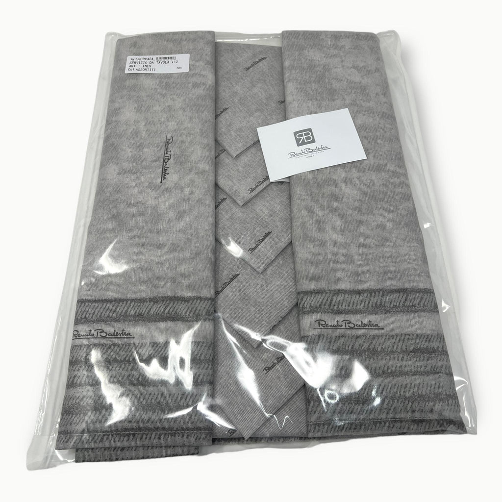 Renato Balestra Servizio Tavola X6 C/tovaglioli Stampato In Puro Cotone  Art.serv423
