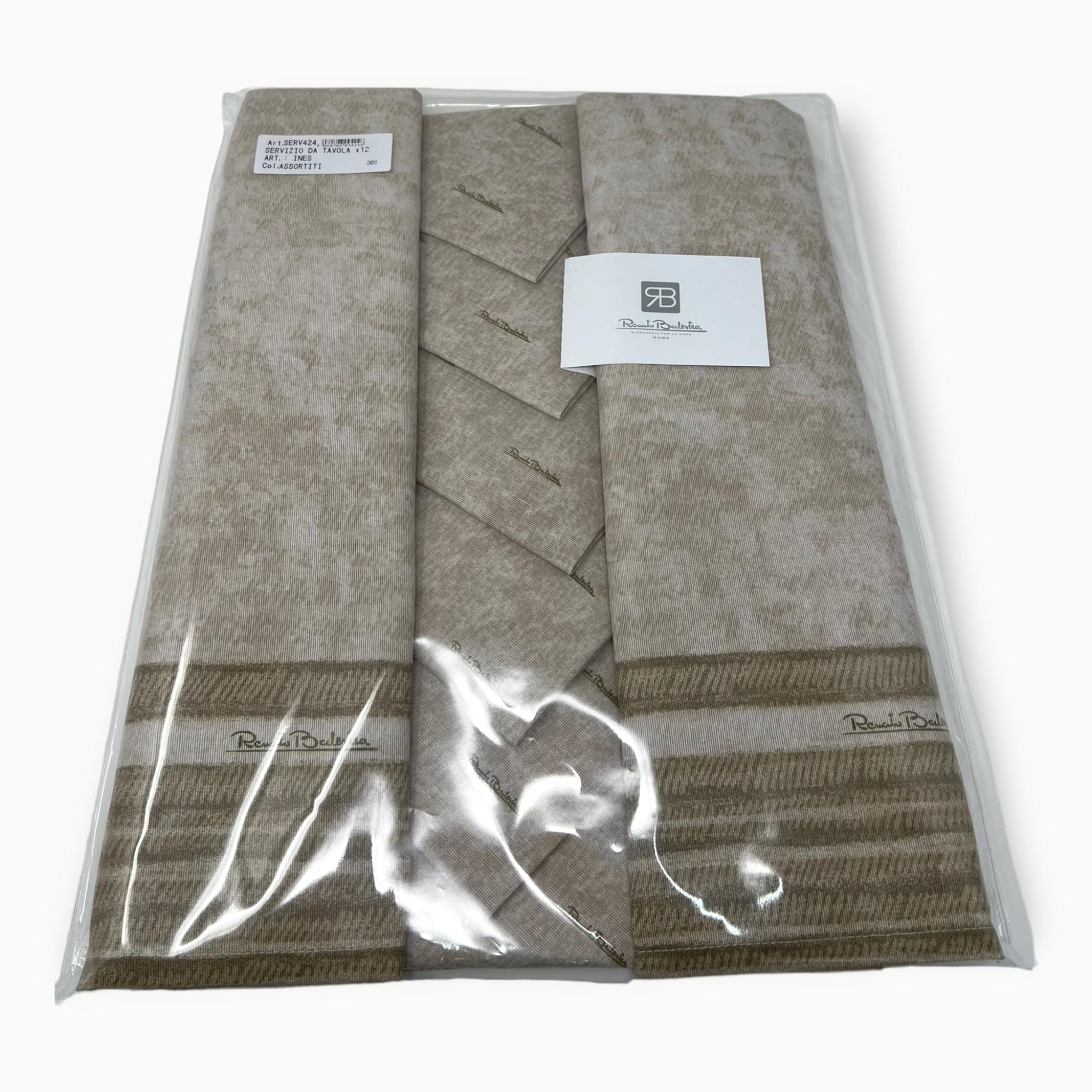 Renato Balestra Servizio Tavola X6 C/tovaglioli Stampato In Puro Cotone  Art.serv423