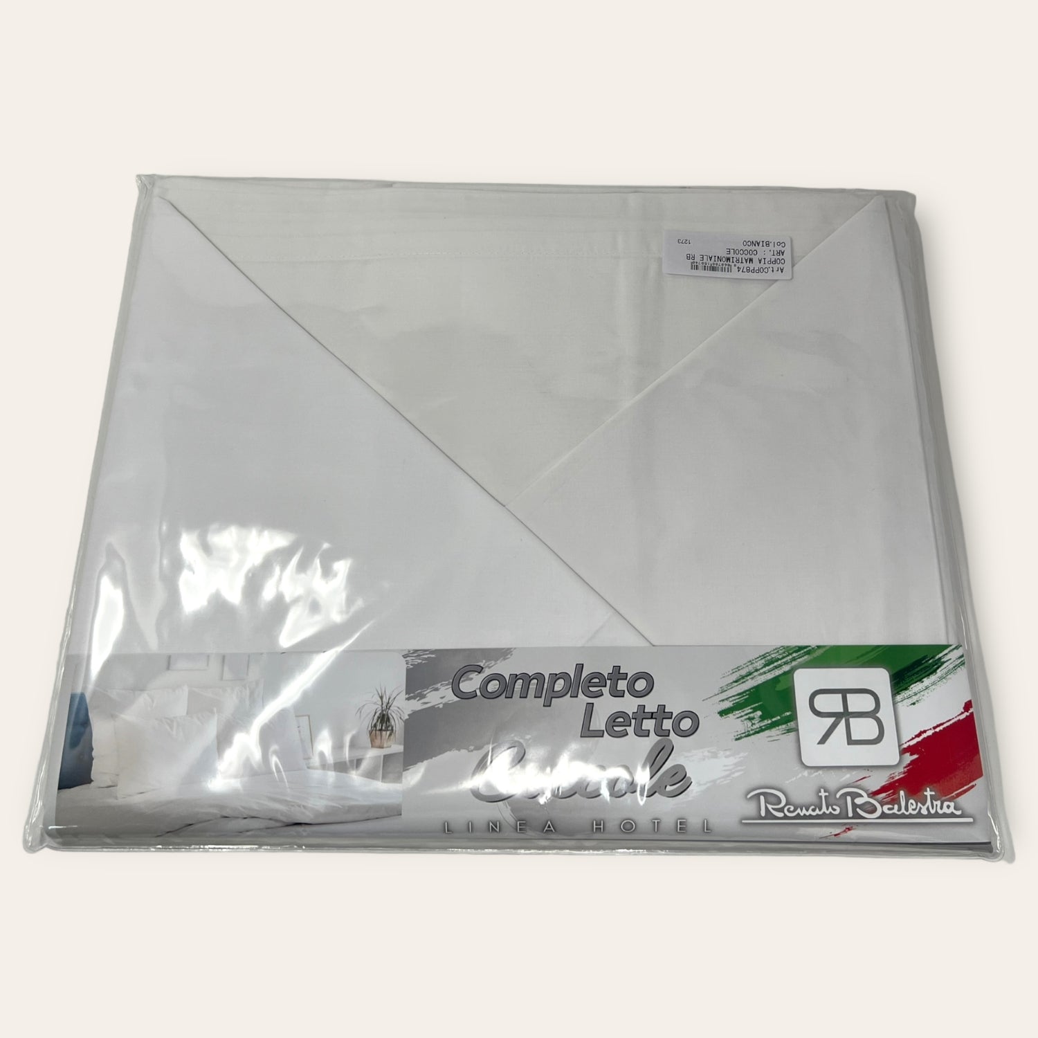 Renato Balestra - Completo Lenzuola Matrimoniale Tinta Unita In Puro Cotone  Art. Copp874 Coccole