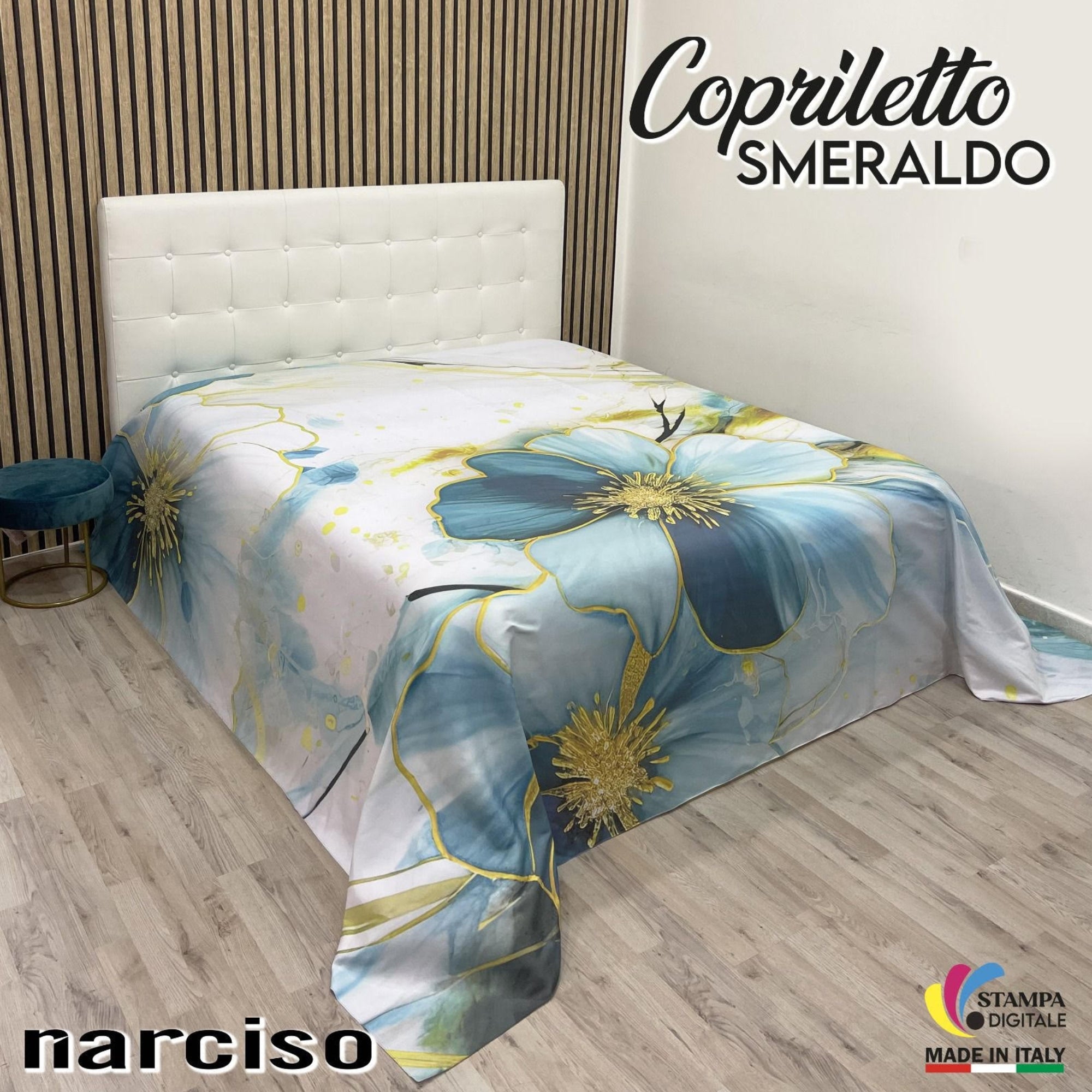 Narciso Home - Copriletto Matrimoniale Stampa Digitale Variante Unica  Art. Lett197