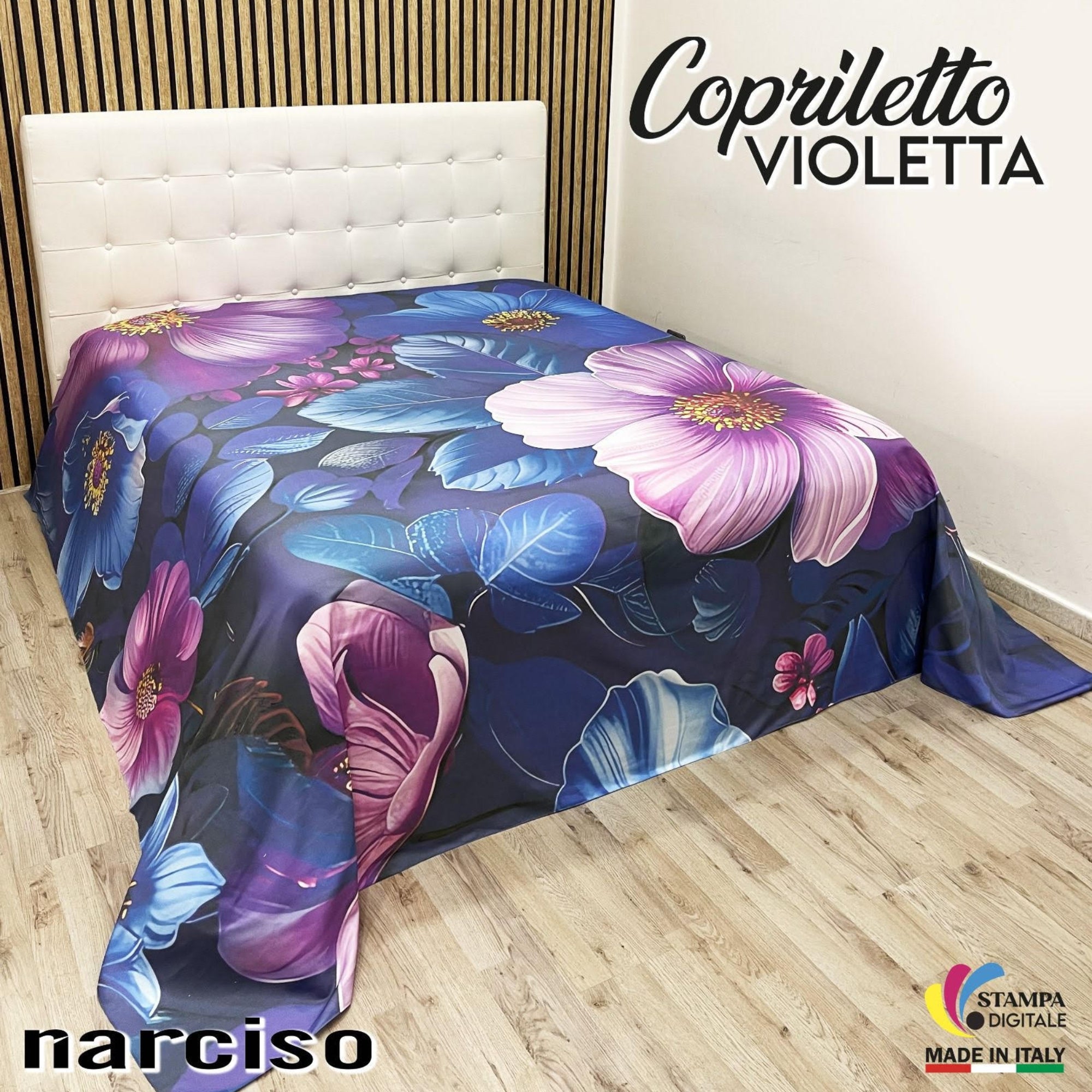 Narciso Home - Copriletto Matrimoniale Stampa Digitale Variante Unica  Art. Lett199