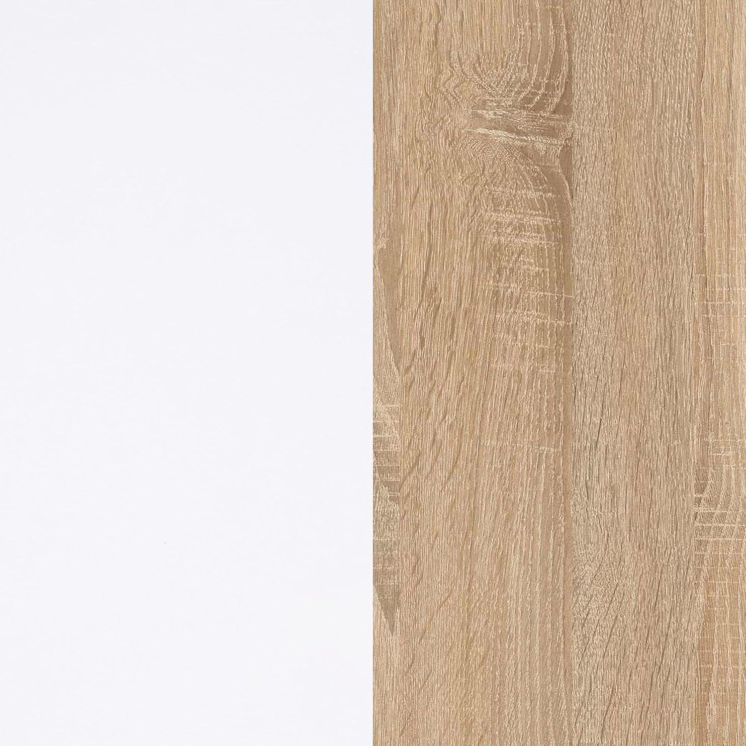 Armadio 2 ante e 2 cassetti bianco artik e rovere Canadian 81x52x180h