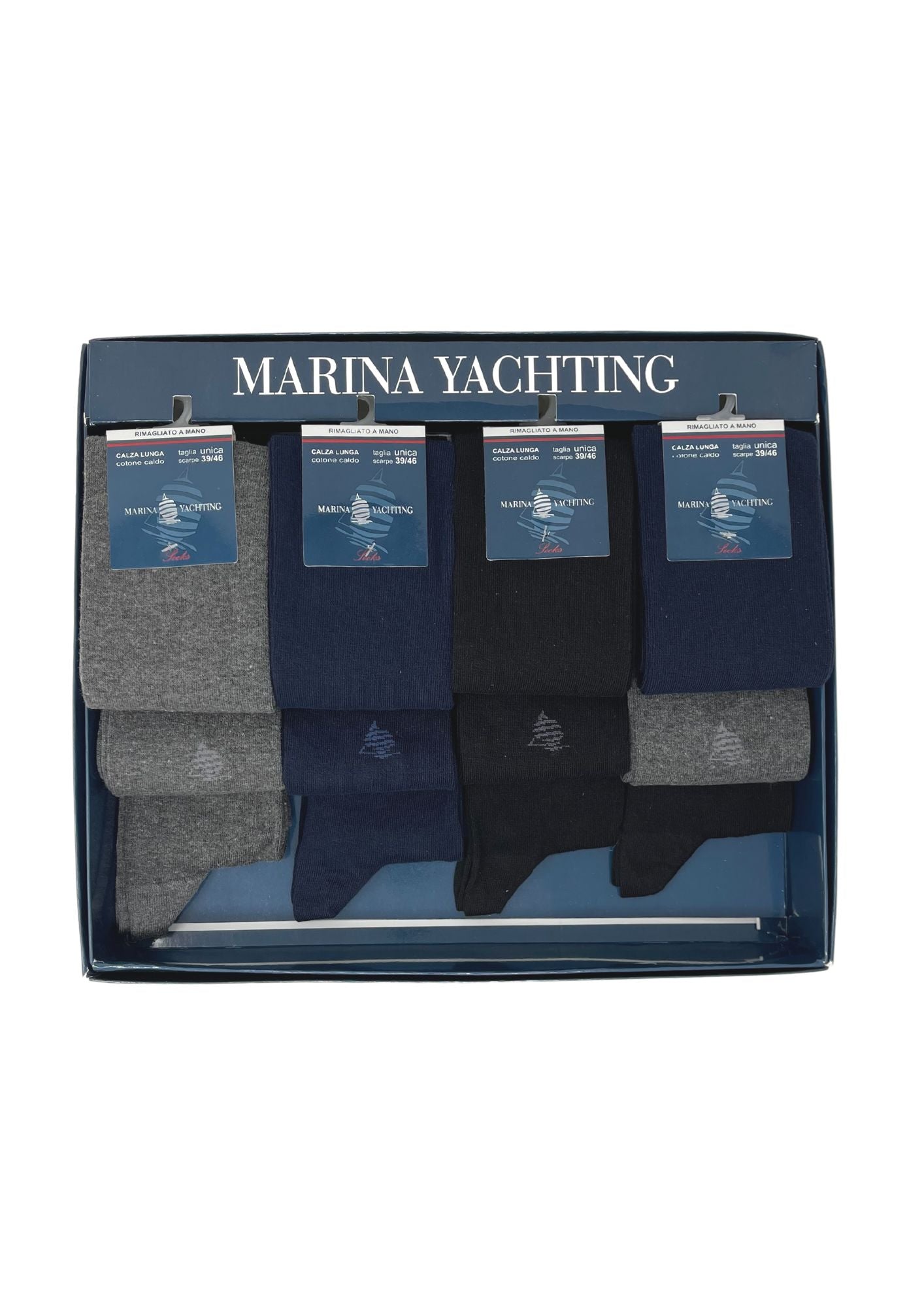 Marina Yachting Conf.12 Paia Calza Uomo Lunga In Caldo Cotone 100% Tinta/unita Col/ass. Art.ma30512
