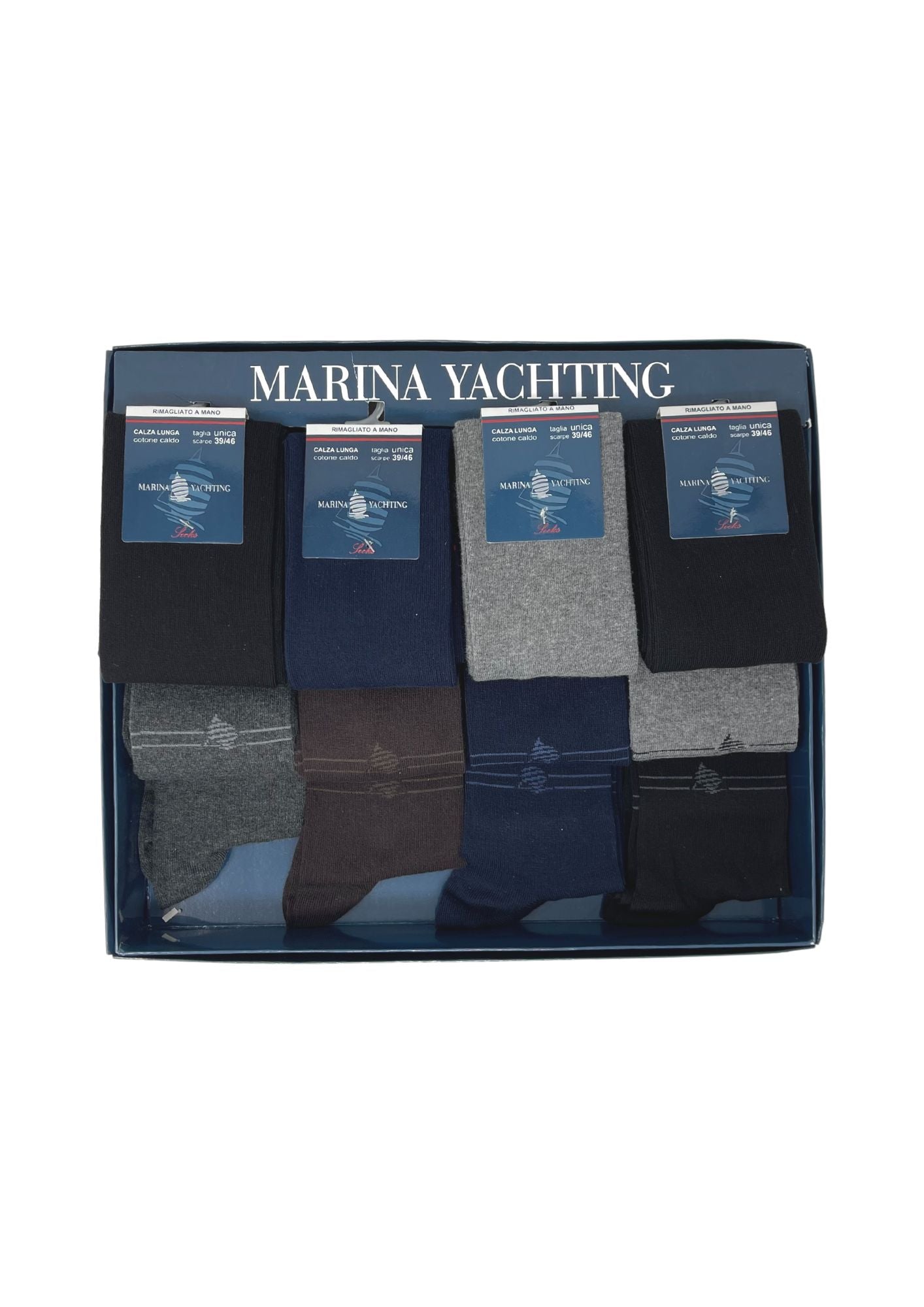 Marina Yachting Conf.12 Paia Calza Uomo Lunga In Caldo Cotone 100% Tinta/unita Col/ass. Art.ma30714