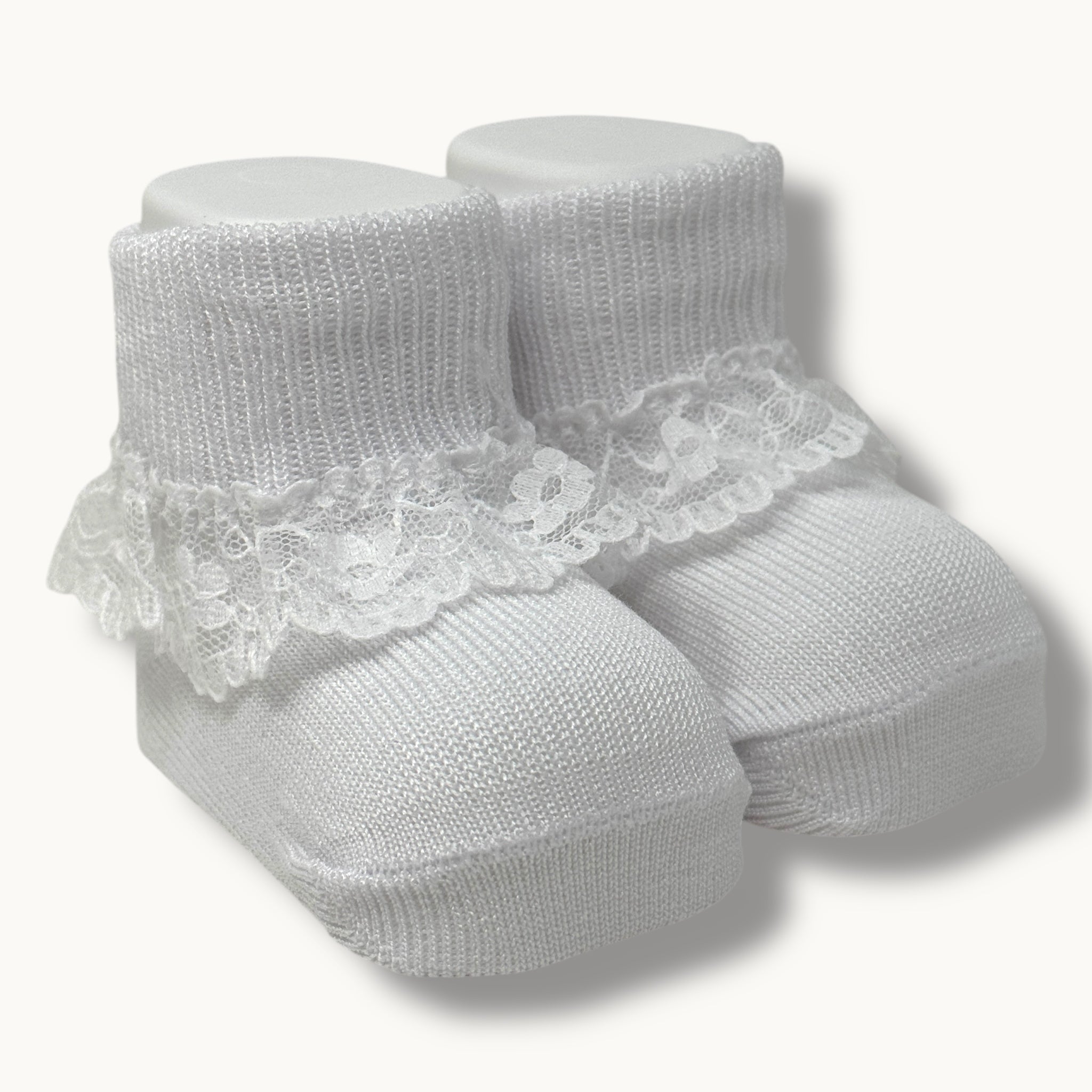 Mafer - Scarpina In 100% Cotone Baby Femminuccia Con Pizzo Wsc5860