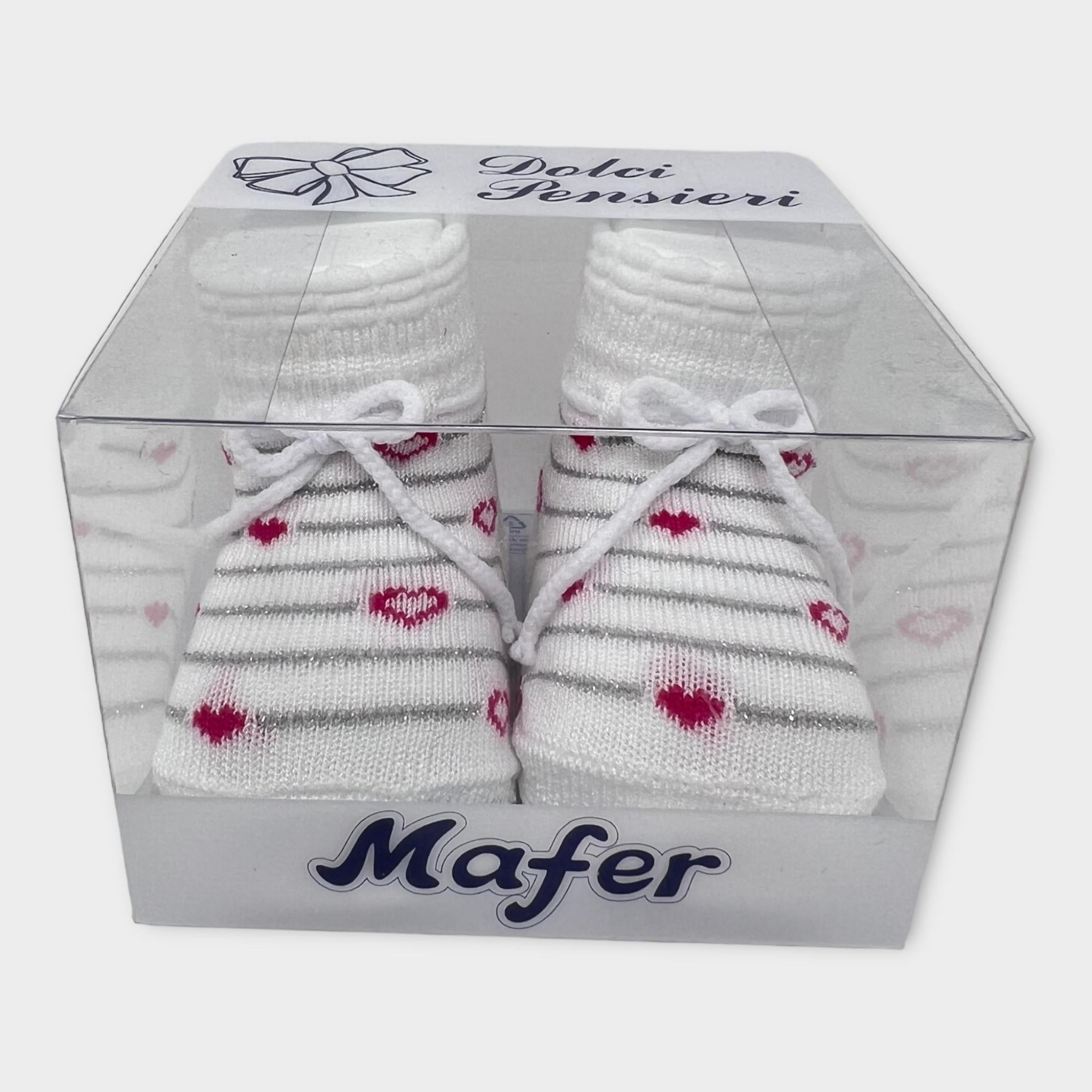 Mafer Scarpina Neonata In Puro Cotone Femminuccia  Art. Wsc7167