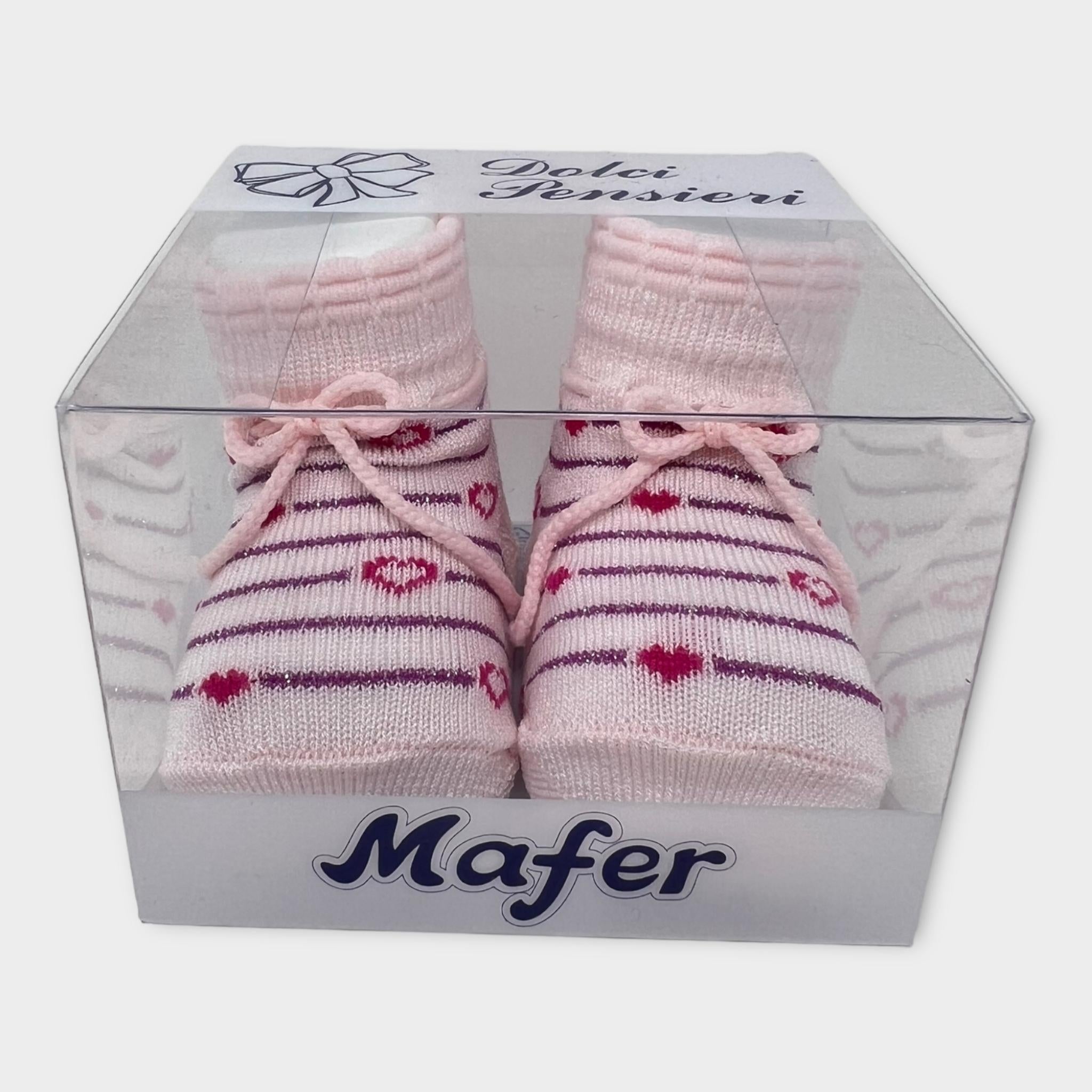 Mafer Scarpina Neonata In Puro Cotone Femminuccia  Art. Wsc7167