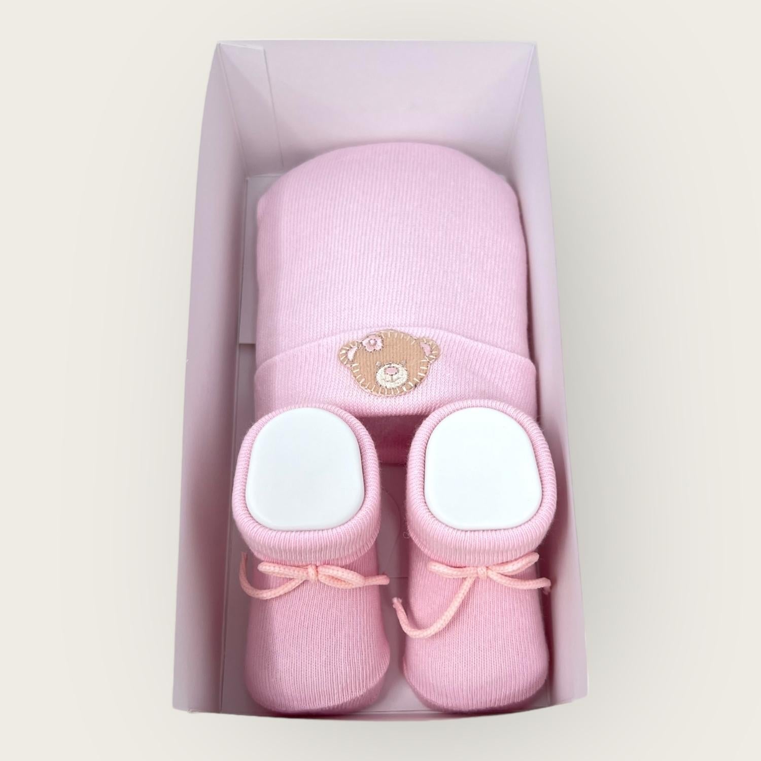 Mafer Baby Set 2 Pezzi Cappello + Calzino Con Applicazione In Cotone  Art. Wse7518
