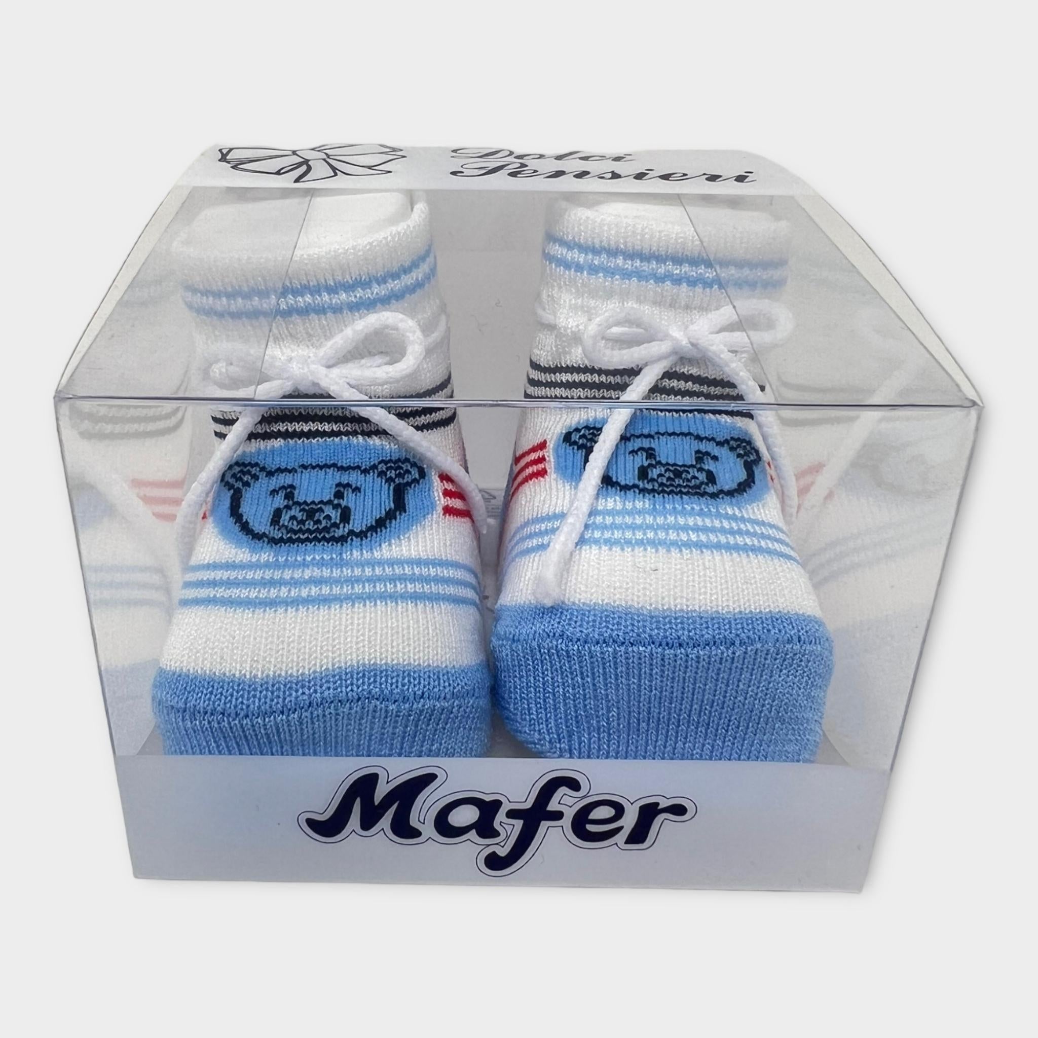 Mafer Scarpina Neonata In Puro Cotone Maschietto Wsc7747