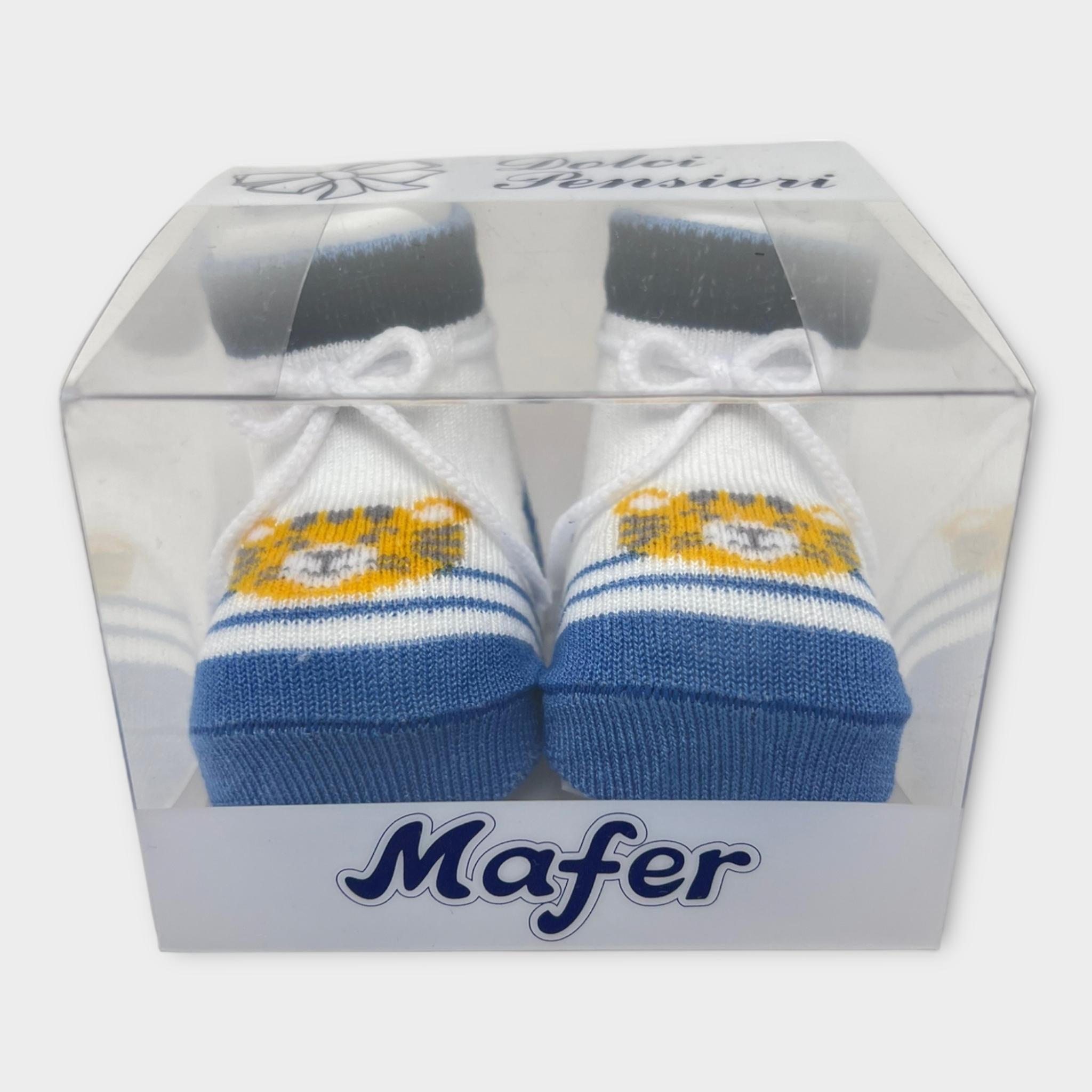 Mafer Scarpina Neonata In Puro Cotone Maschietto Art. Wsc7749