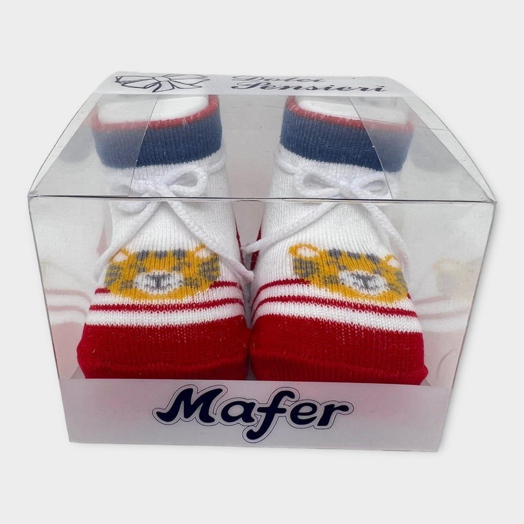 Mafer Scarpina Neonata In Puro Cotone Maschietto Art. Wsc7749