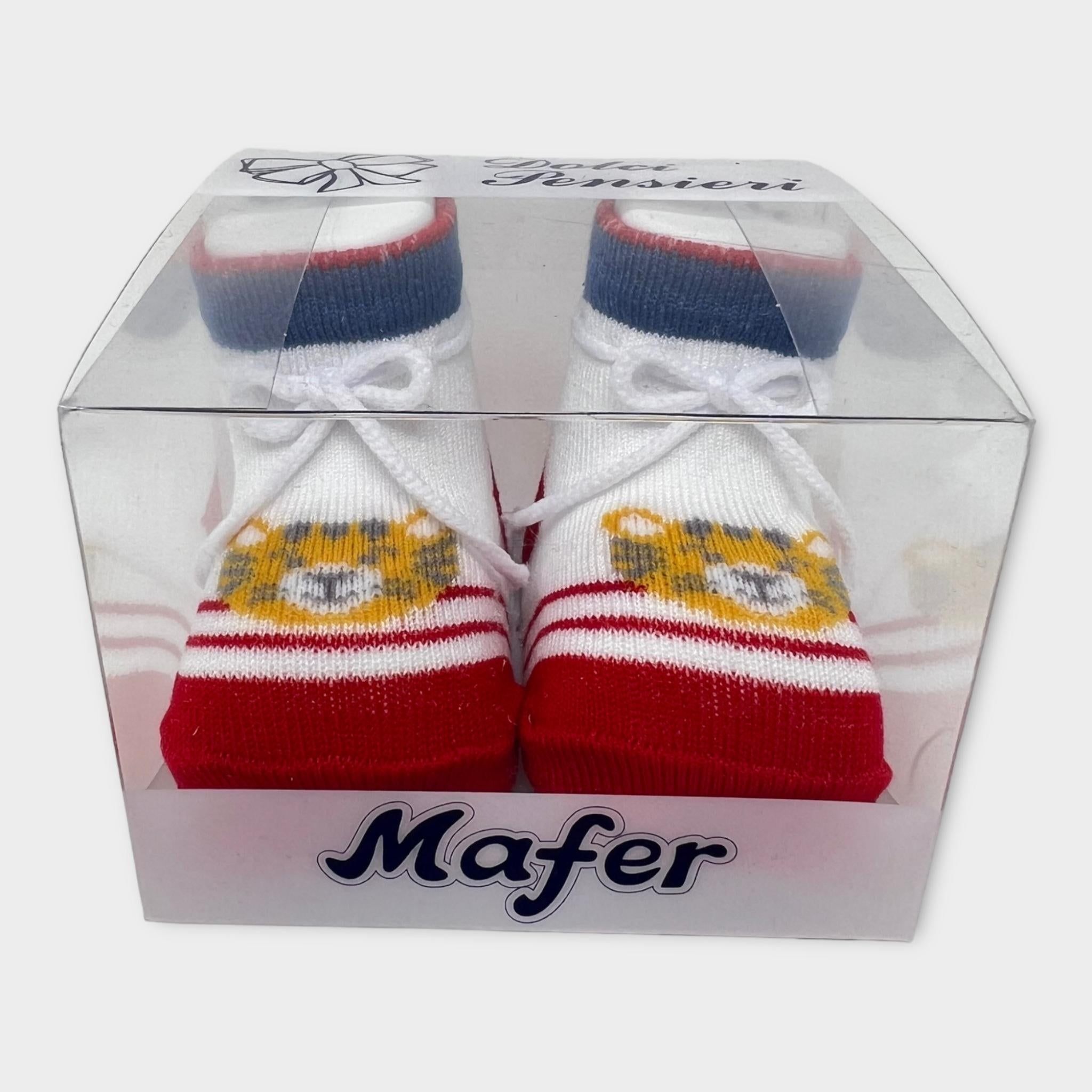 Mafer Scarpina Neonata In Puro Cotone Maschietto Art. Wsc7749