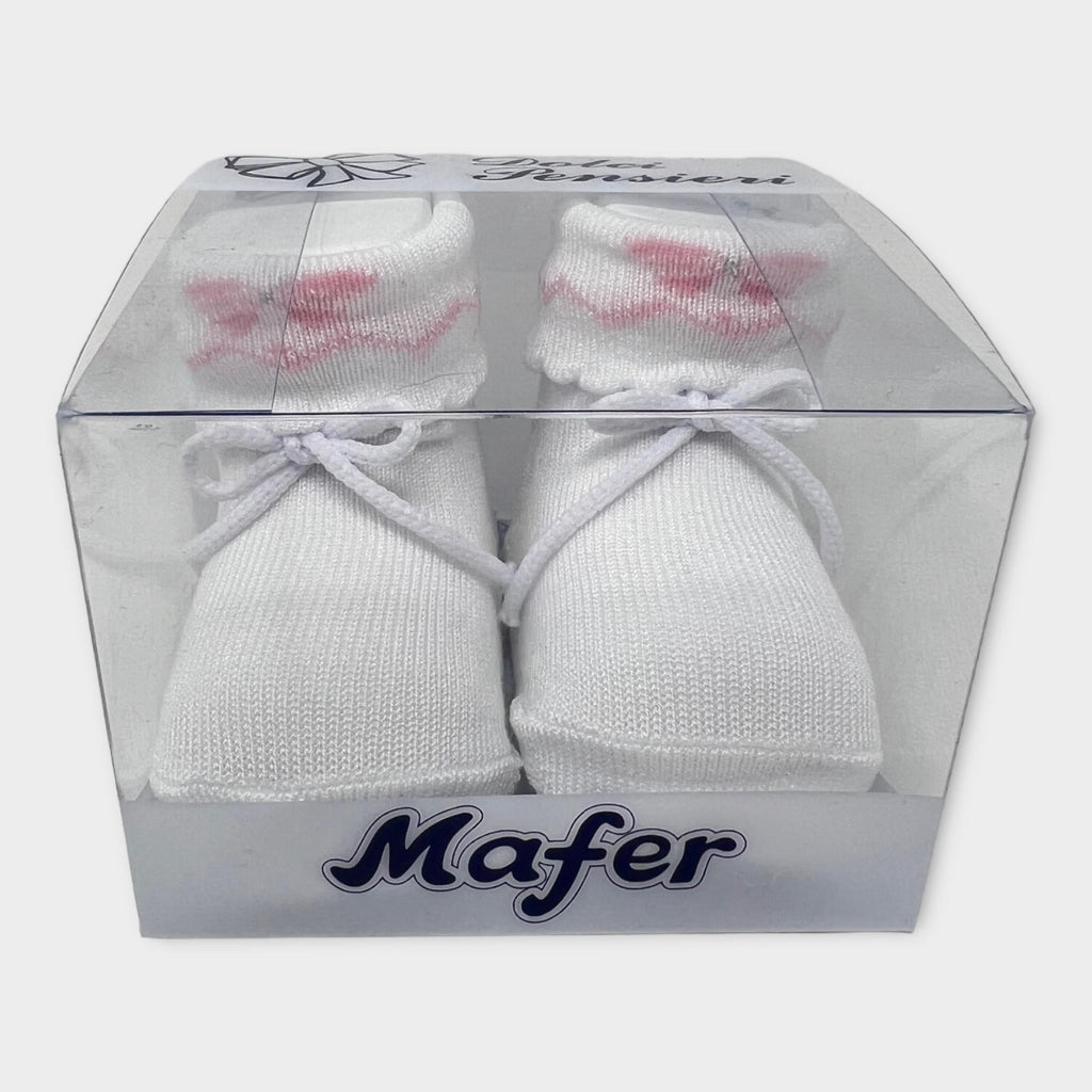 Mafer Scarpina Neonata In Puro Cotone Femminuccia  Art. Wsc7760