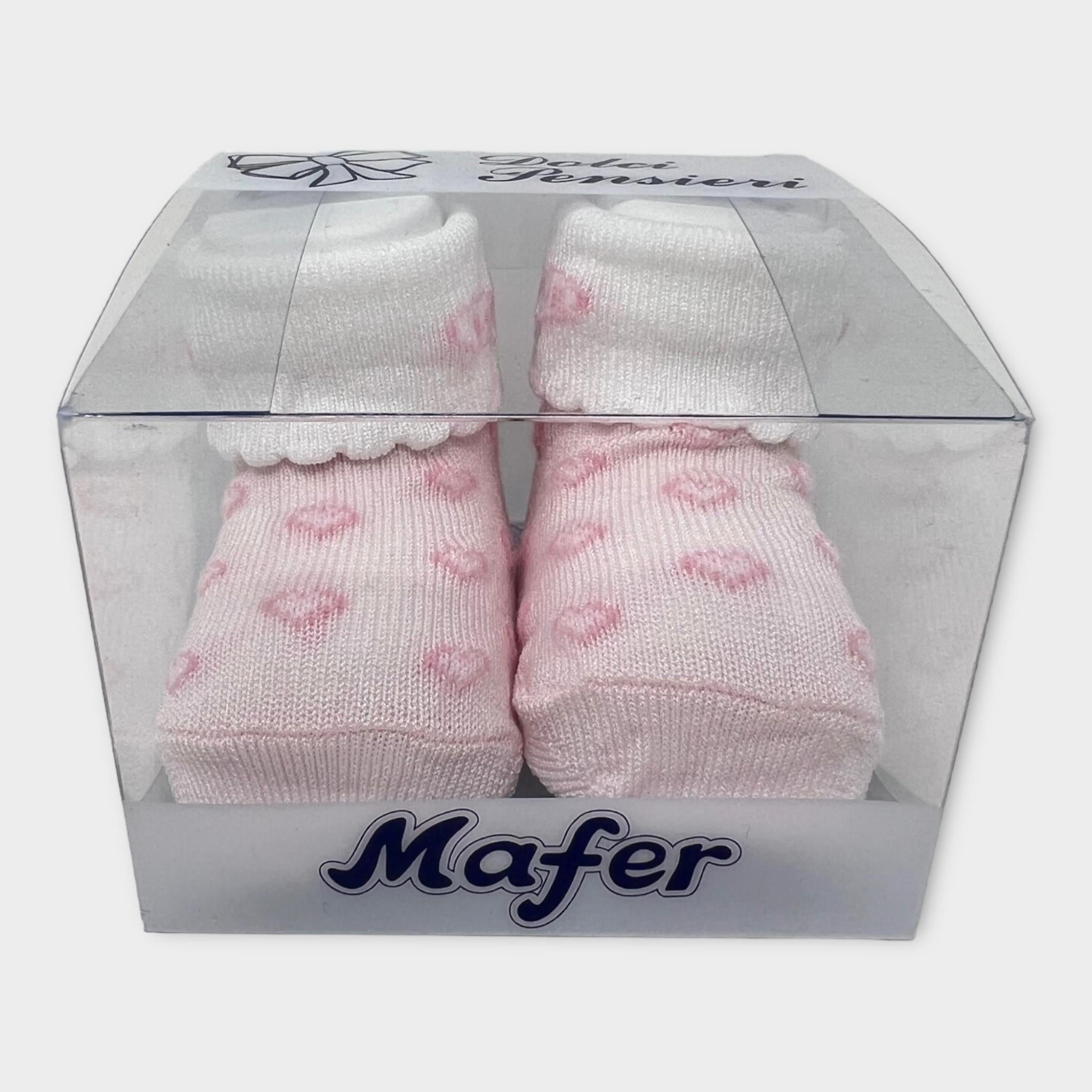 Mafer Scarpina Neonata In Puro Cotone Femminuccia  Art. Wsc7760