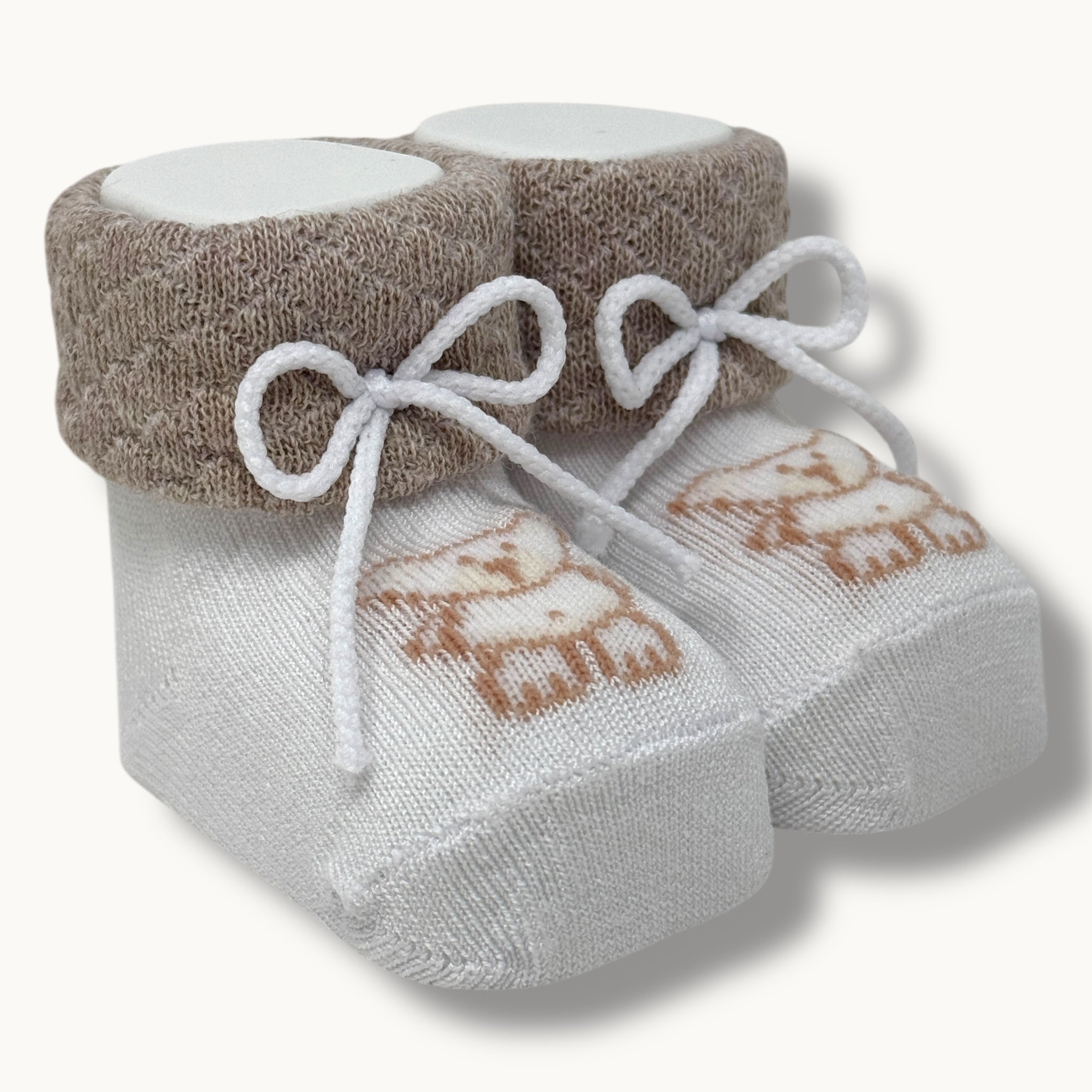 Mafer - Scarpina In 100% Cotone Baby Femminuccia Disegno Orsetto  Art. Wsc8751