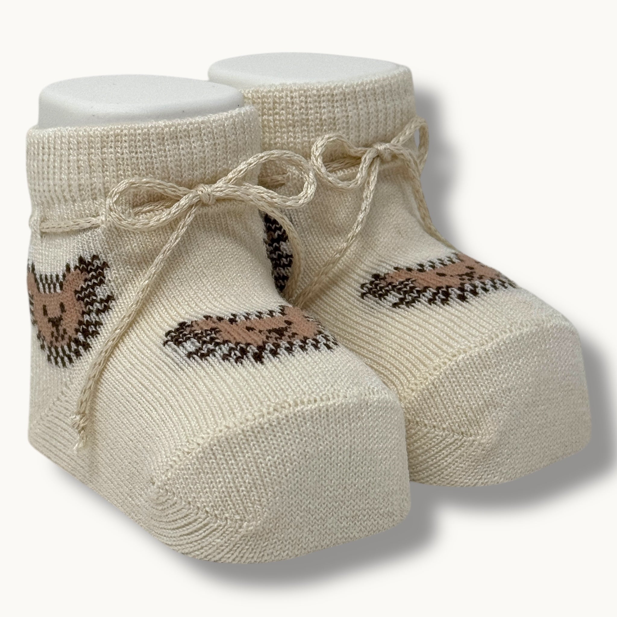 Mafer - Scarpina In 100% Cotone Baby Maschietto Disegno Orsetto  Art. Wsc8752