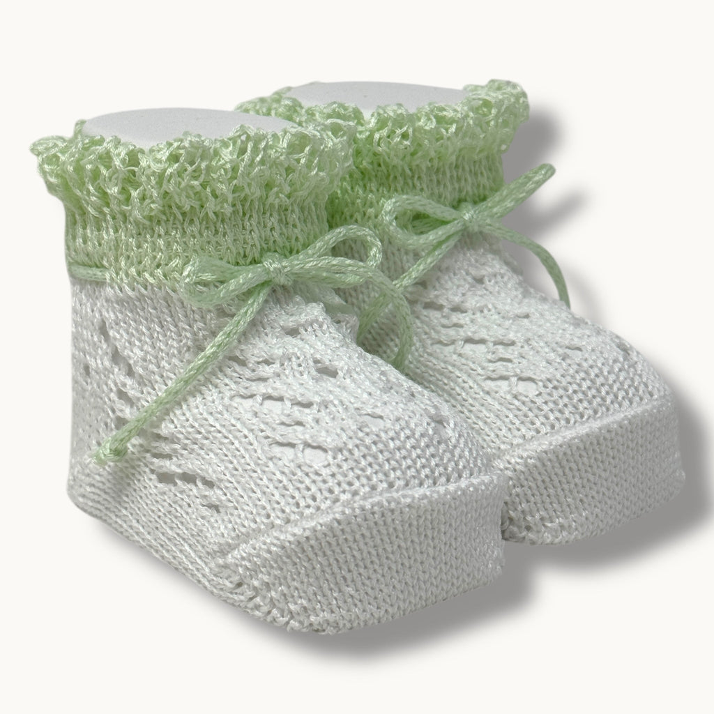 Mafer - Scarpina In Filo 100% Cotone Baby Femminuccia Intarsiata Art. Wsc8788