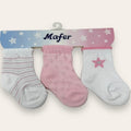 Mafer - Set 3 Paia Calzino Neonato Baby Femminuccia Primi Gorni In Cotone Fantasy  Art. Wpg7095
