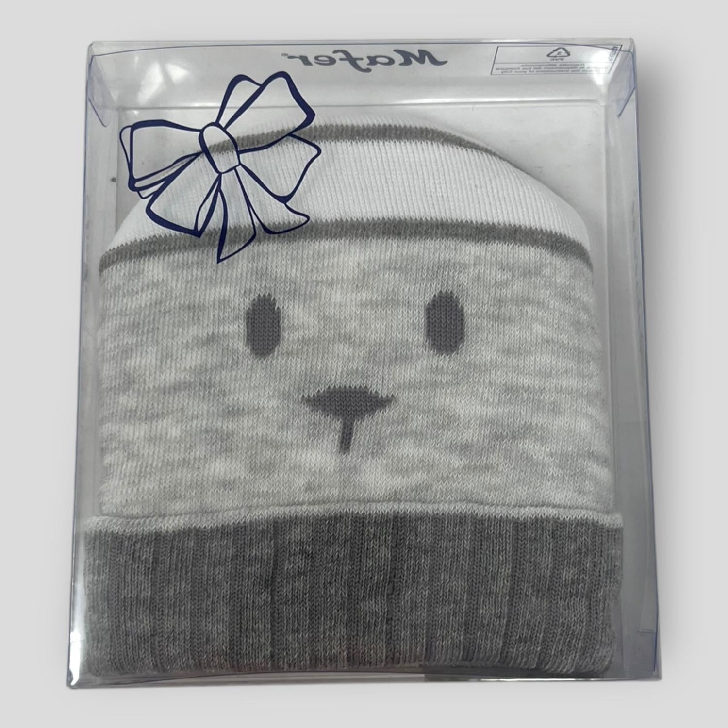 Mafer - Cappellino In Cotone Neonato Fantasia Con Risvoltino Art. Wsb7734