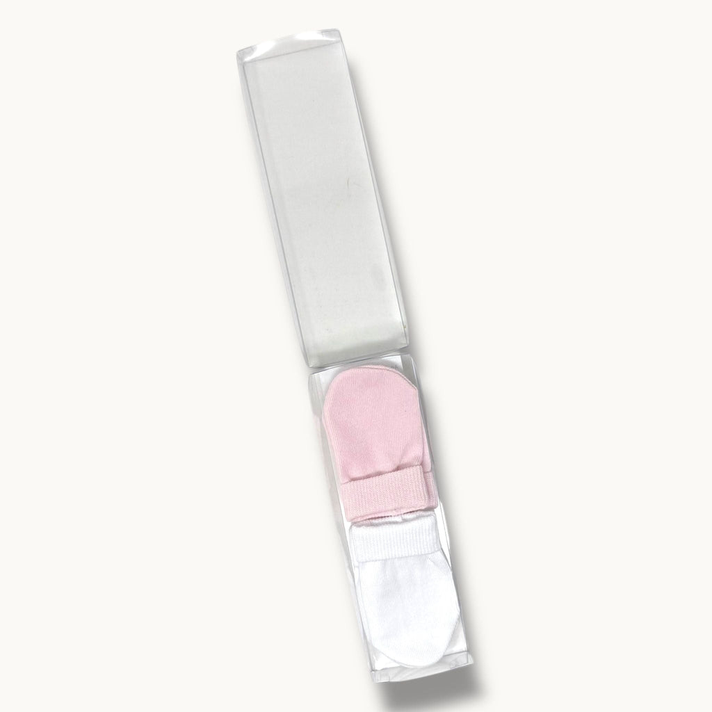 Mafer - Confezione 2 Paia Muffole Neonato In Puro Cotone  Art.wsm001