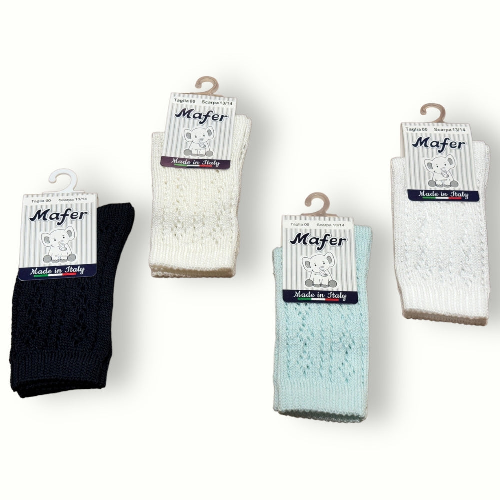 Mafer Baby - Calzino Lungo Baby Maschietto Traforato In Puro Cotone  Art. Bfl8159