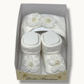 Mafer - Set Fascia E Scarpina Femminuccia In Cotone Con Applicazione In Tinta  Art. Wse8790