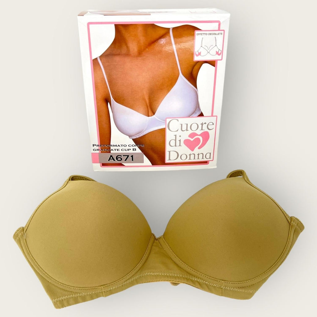 Aris Reggiseno In Mornida Microfibra Coppe Imbottite Stecche Laterali Coppa B  Art. A671