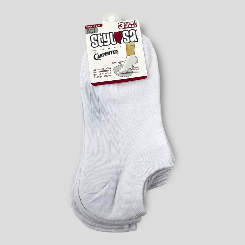 Stylosa Confezione 3 Paia  Pariscarpa Donna In Puro Cotone  Art. G903