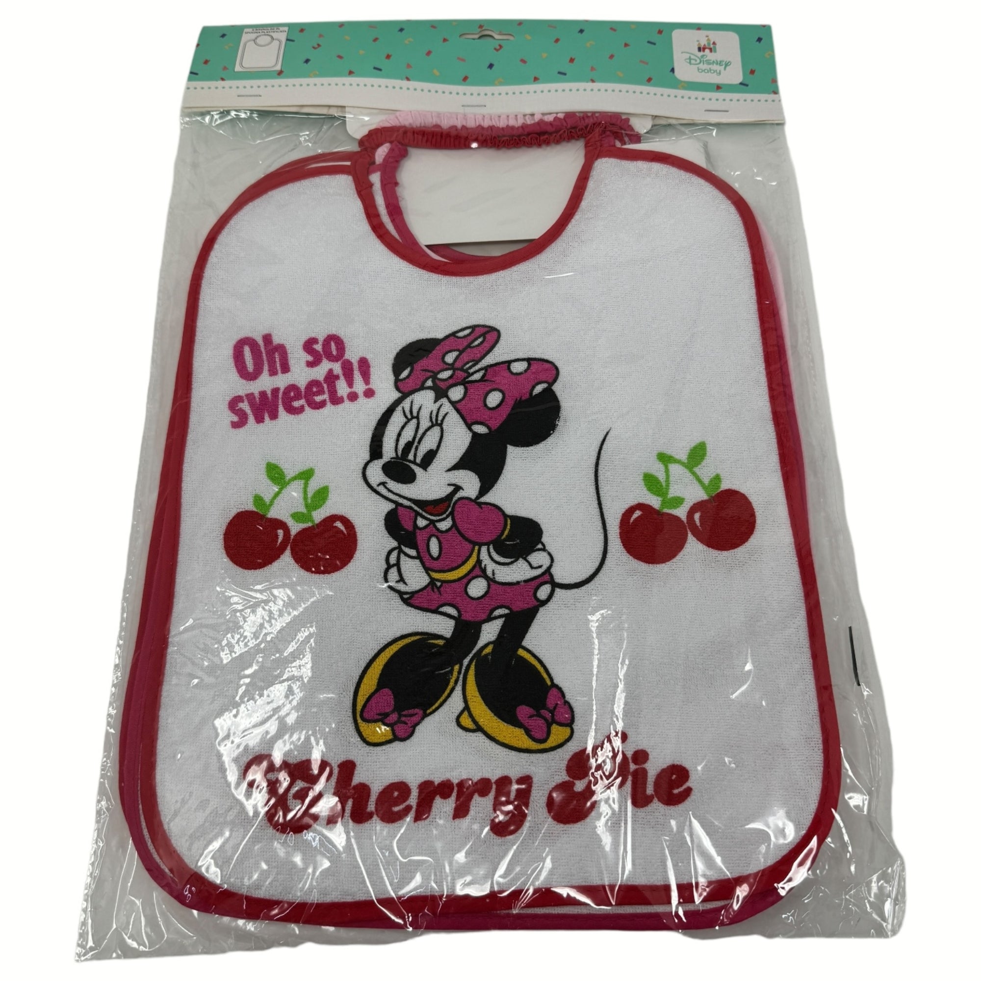 Disney - 6 Pezzi Bavetta Grande In Spugna E Retro In Pvc Con Elastico Femminuccia Art. Wd9605