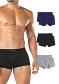 Liabel Confezione 3 Boxer Uomo Elasticizzato Elastico Esterno 100% Cotone Colori E Misure Assortite  Art.lb220