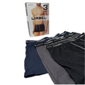 Liabel - Confezione Da 3 Boxer Uomo Elasticizzato Elastico Esterno Cotone Colori Assortiti Art. Lb108c