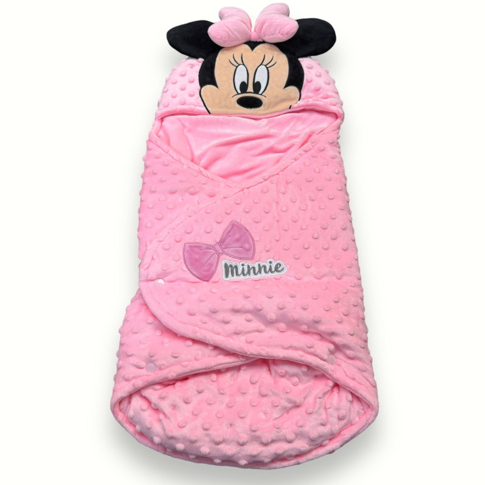 Disney - Warp Sacco Nanna Copertina Avvolgente In Soffice E Caldo Coral Disegno Minnie Disney  Art. Xu0318