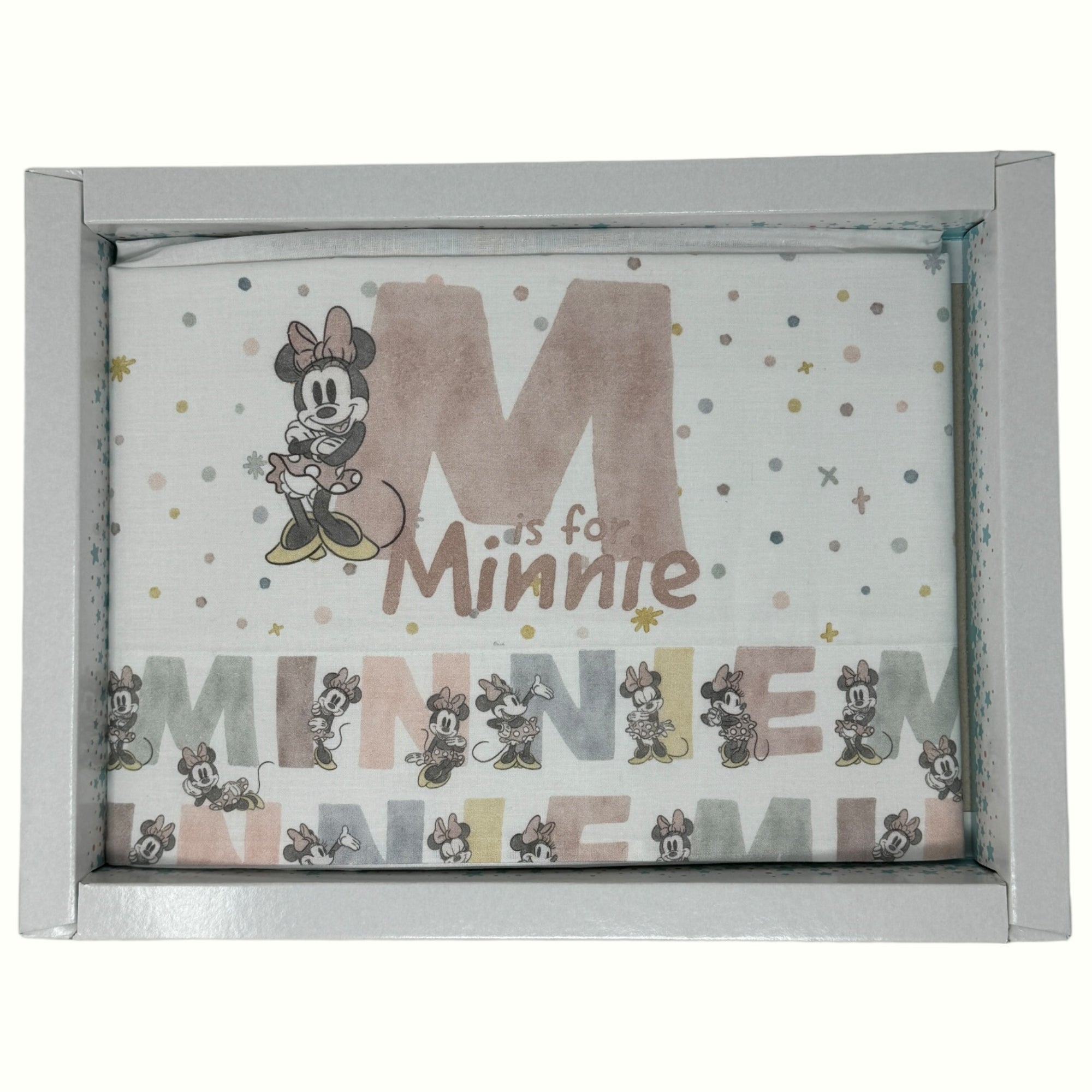 Disney Baby Completo Lenzuola 3 Pezzi Carrozzina Stampa Minnie Mouse 90x120  Art. Ec0264wd