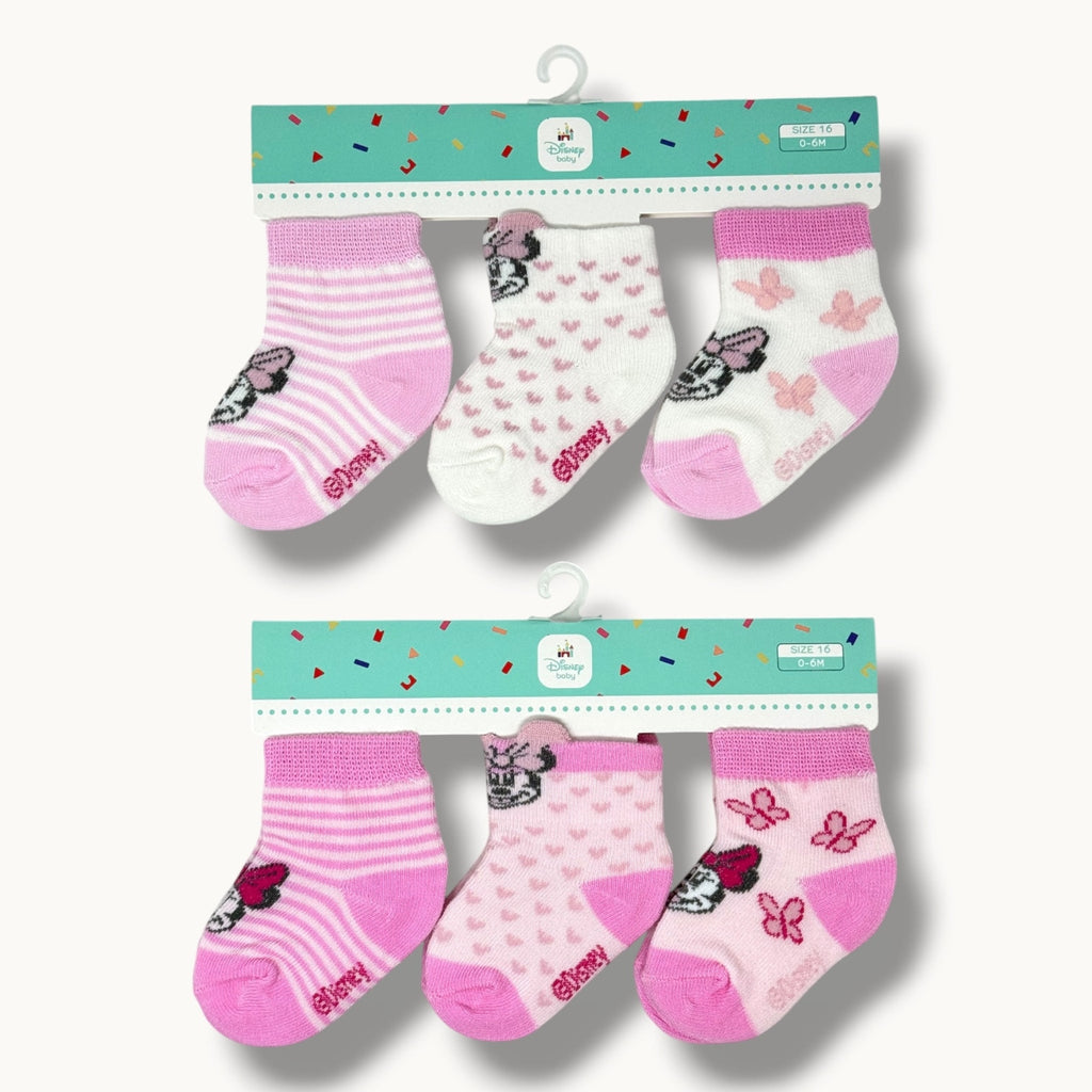 Ellepi Baby Disney Confezione 3 Paia Calzini Femminuccia Prima Nascita In Cotone Fantasy Art. W22031