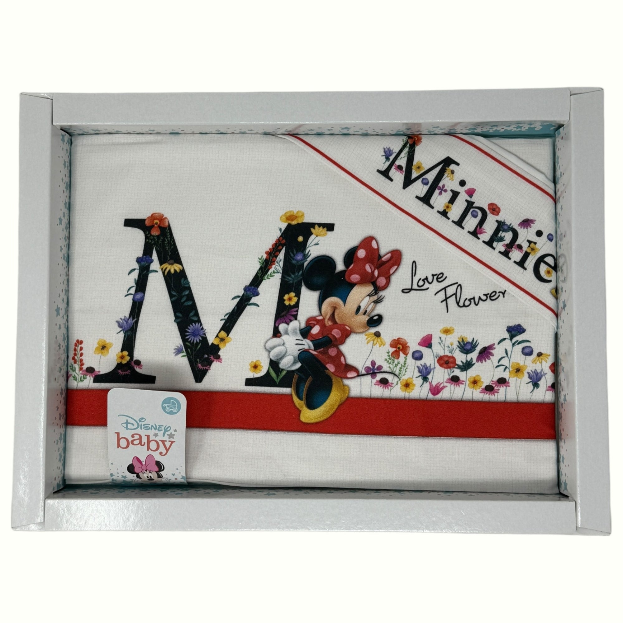Disney Baby Completo Lenzuola 3 Pezzi Carrozzina Stampa Minnie Mouse 90x120  Art. Ec0330wd