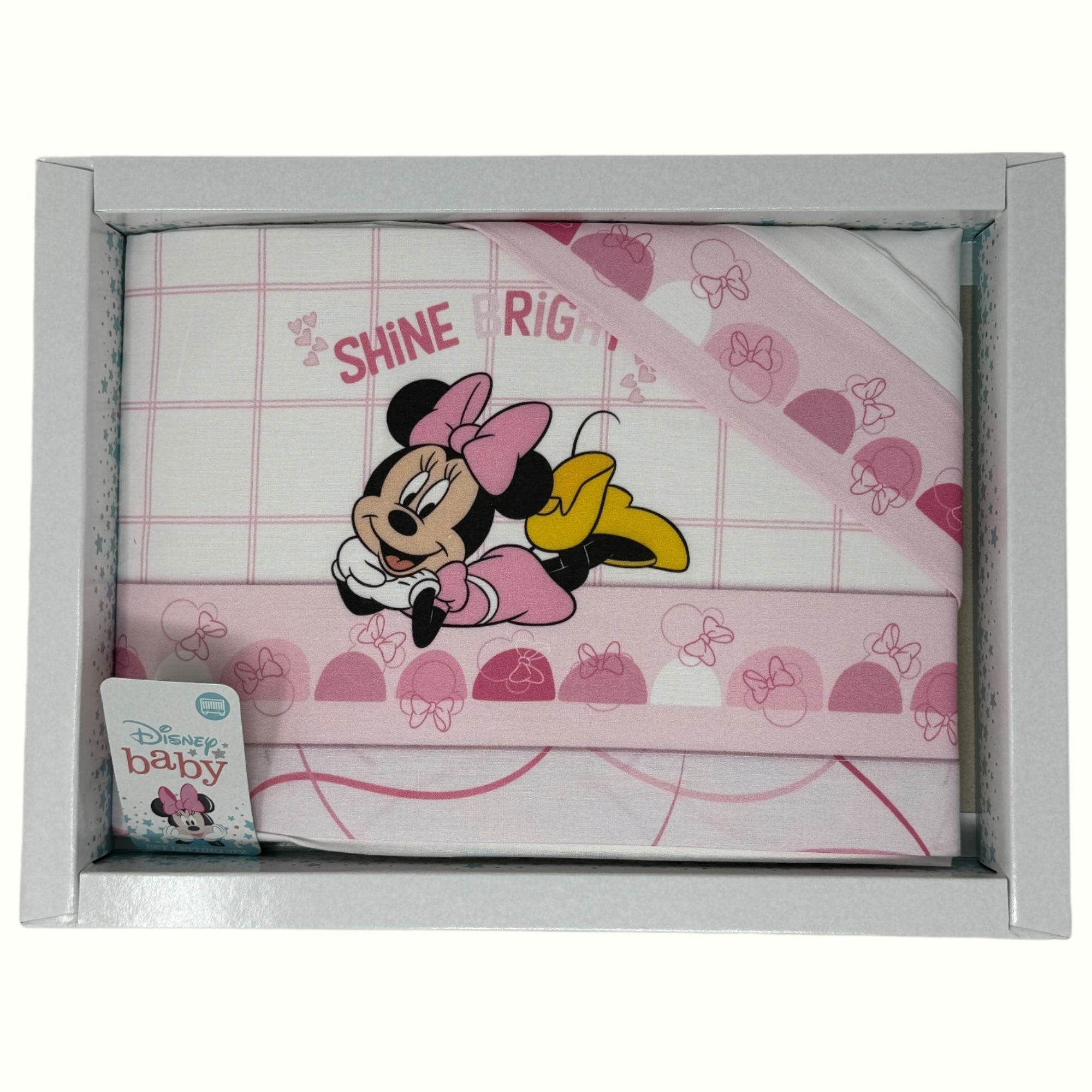 Disney Baby Completo Lenzuola 3 Pezzi Lettino Stampa Mickey Mouse 120x180  Art. El0334